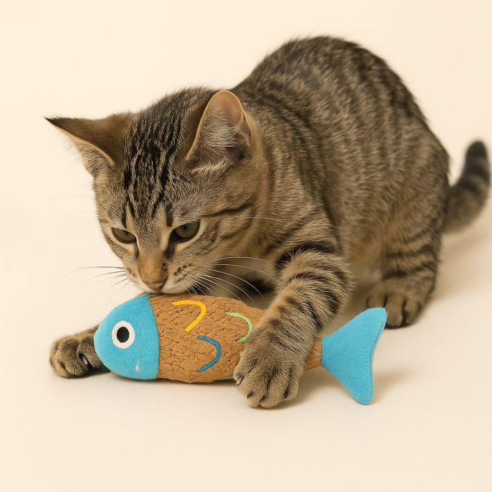 Blue Fish Cat Toy