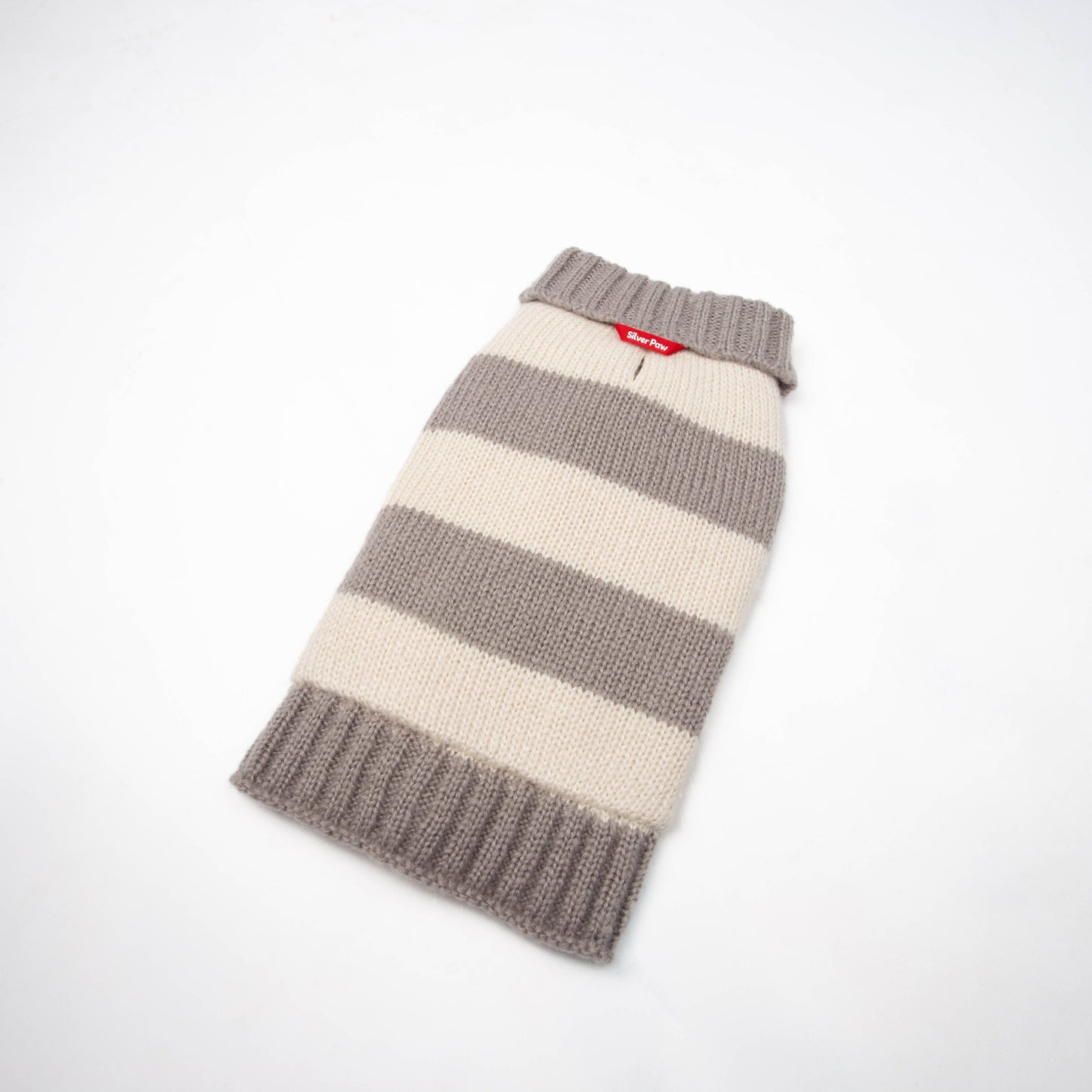 Fashion Stripes Dog Sweater, Grey and Beige Stripes