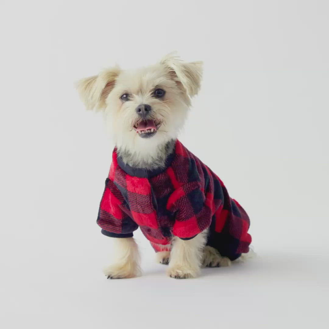 Buffalo Check Matching Family Dog Pajamas - Wondershop™ - Black/Red - S