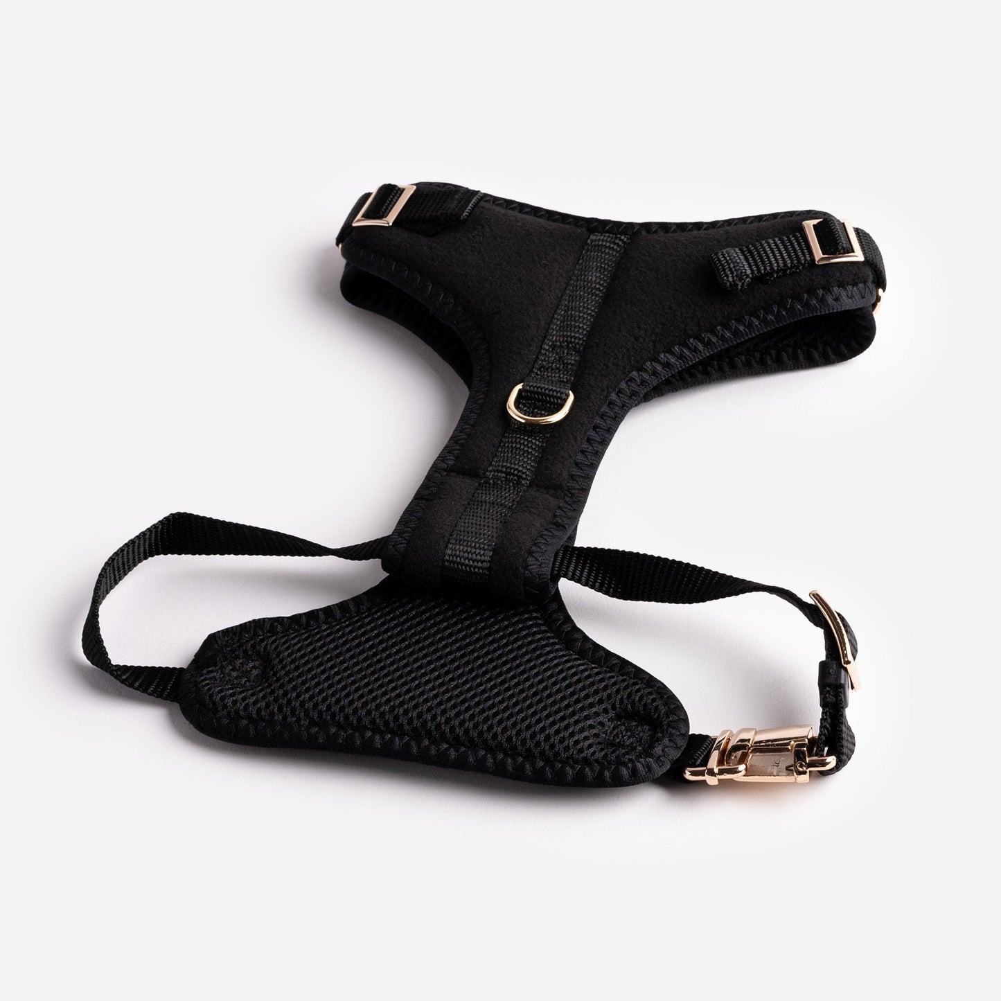 Aquafleece Dog Harness - Black - Silver Paw
