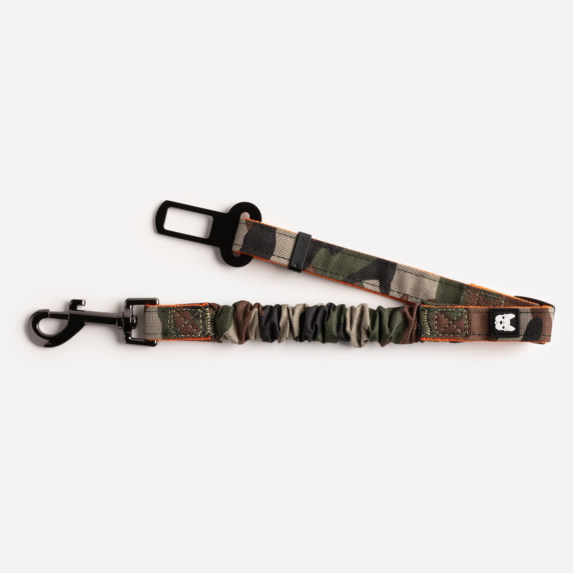Car Dog Seat Belt Buckle - Camo - Silver Paw
