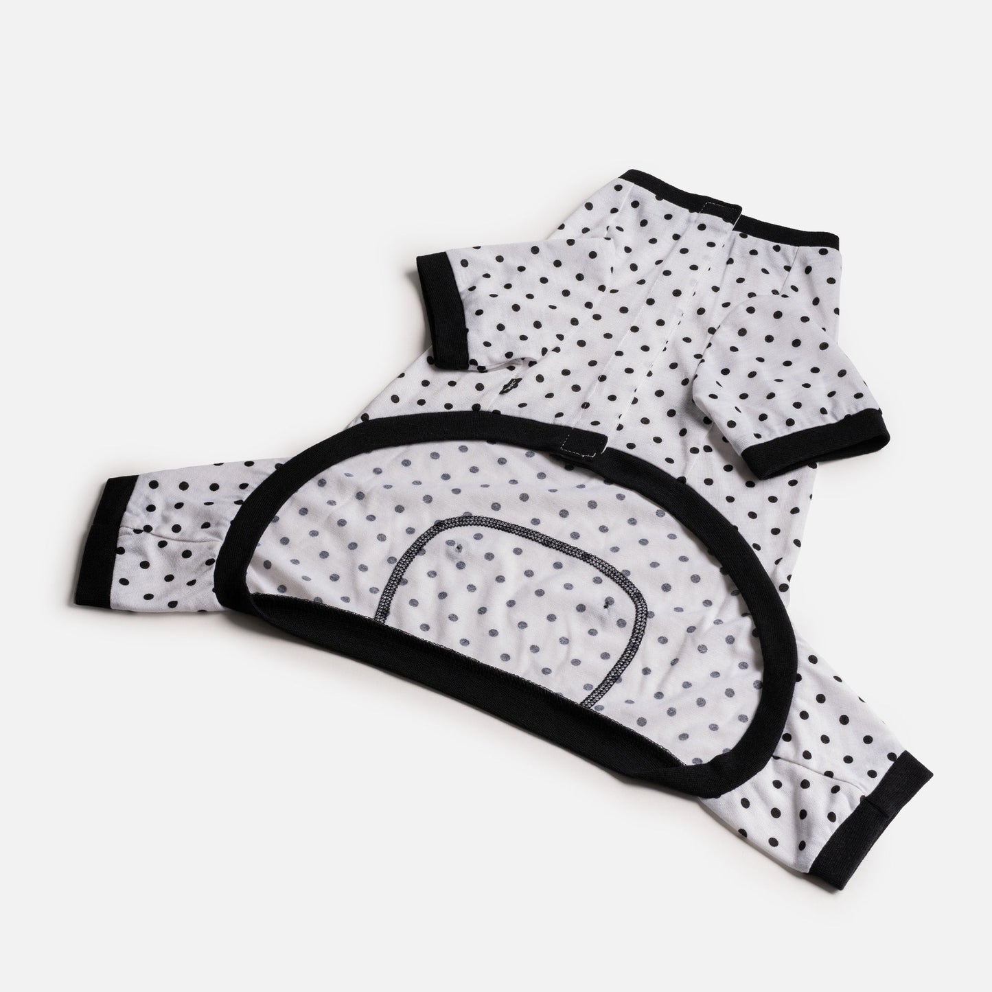 Dog Pajama - Polka Dot - Silver Paw