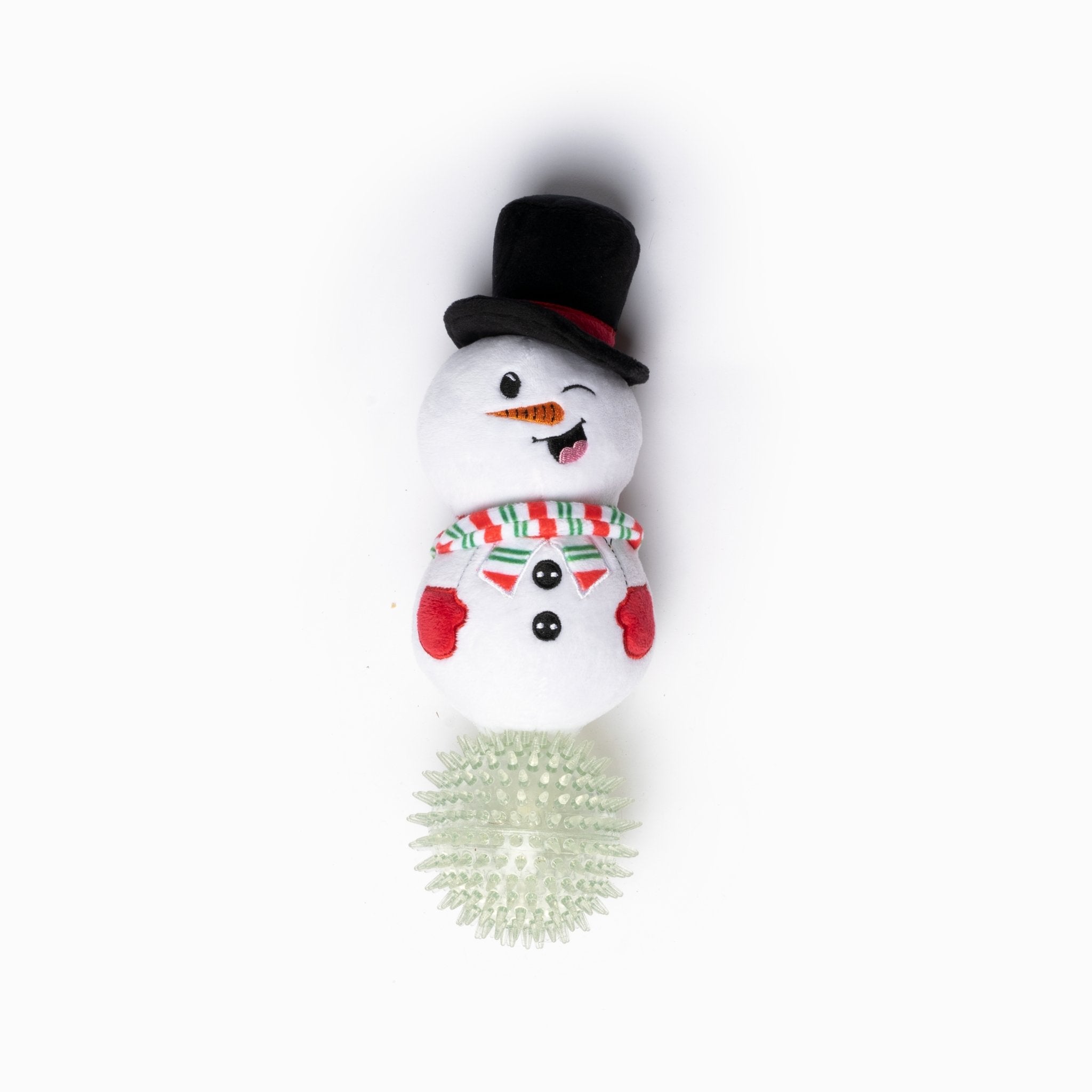 Long Plush Snowman With Spikey Rubber