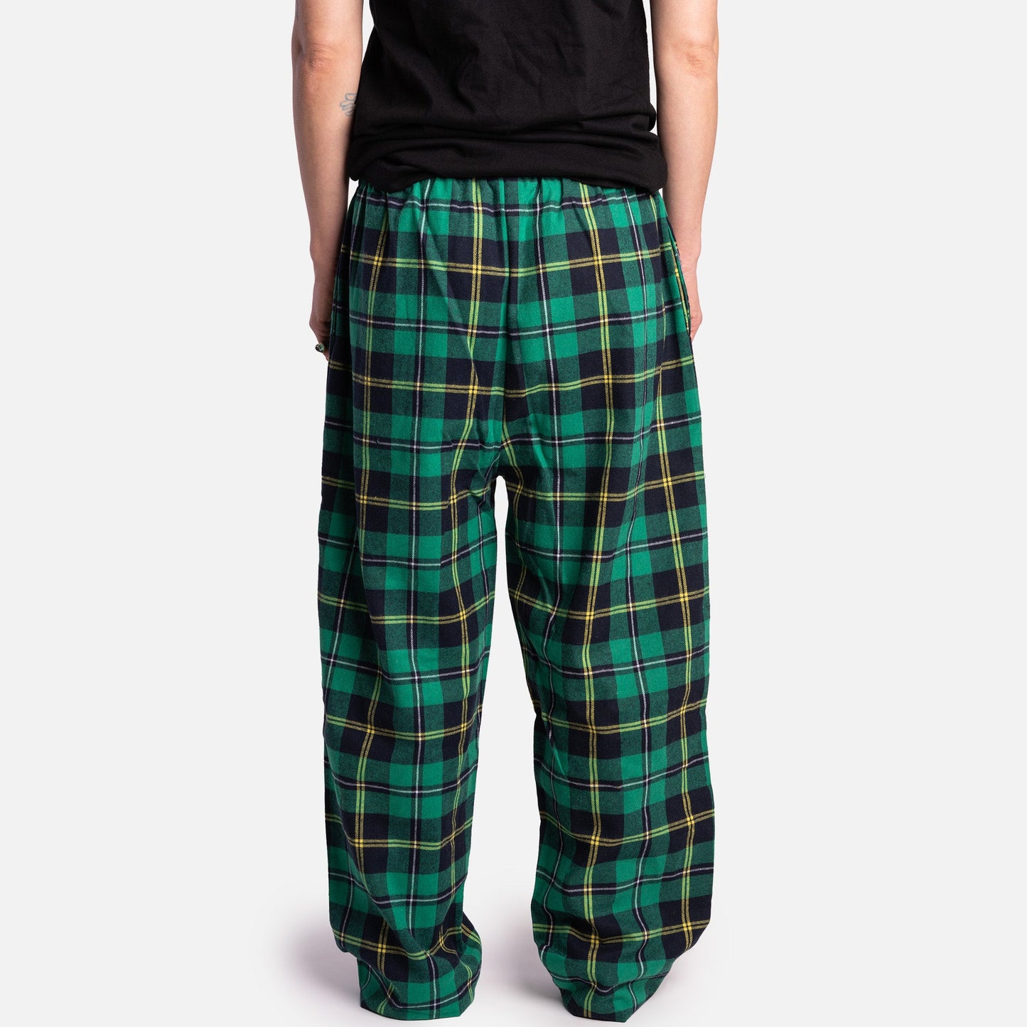 Matching Human & Dog Pajama - Plaid Green - Silver Paw