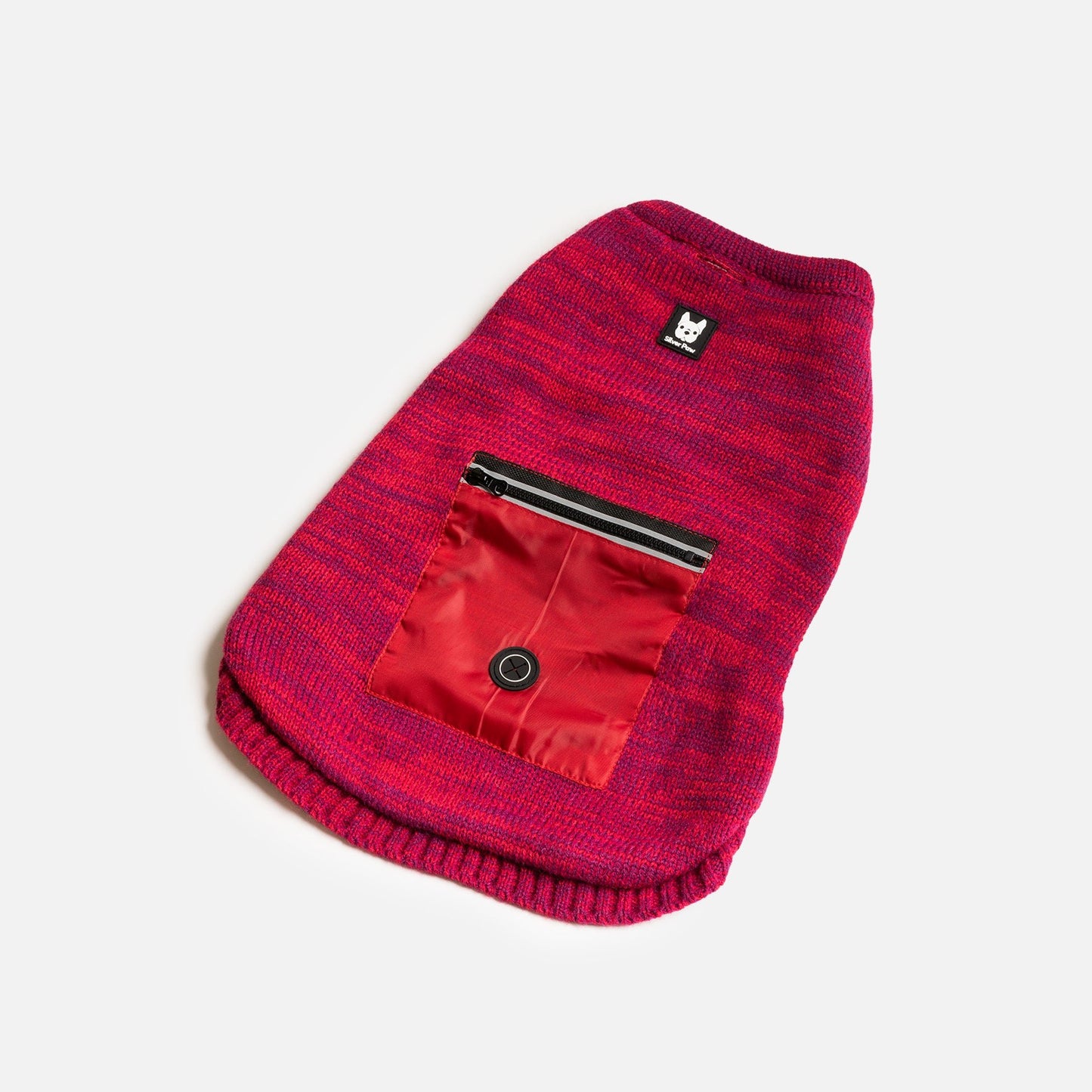 Mia Dog Sweater - Red - Silver Paw