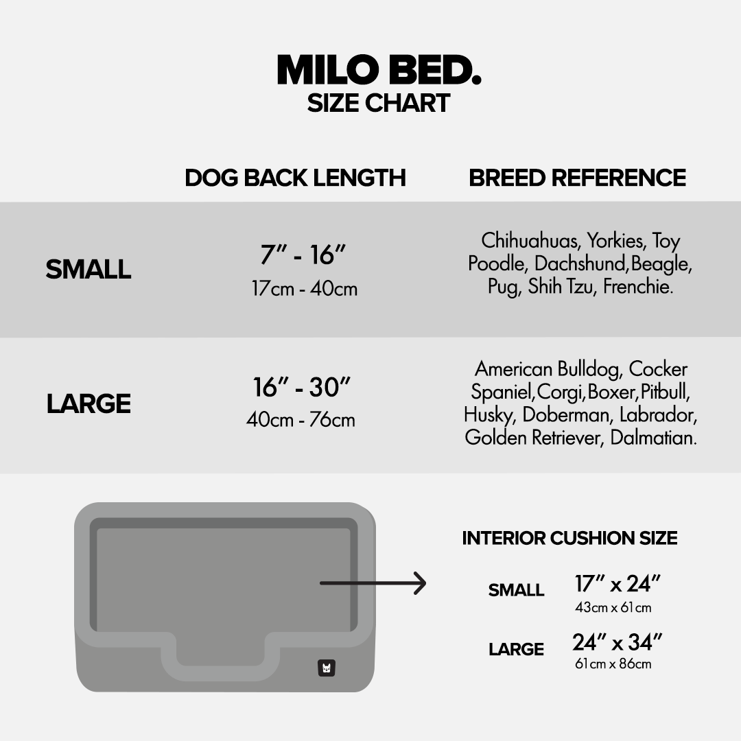 Milo Dog Bed Small - Silver Paw