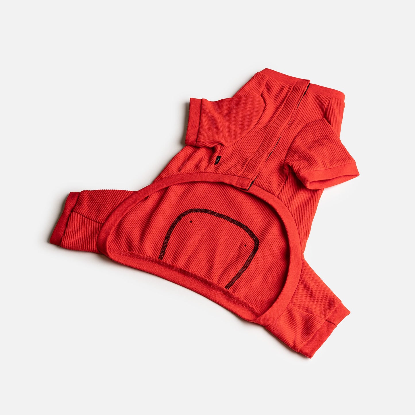 🔥 Thermal Dog Pajamas – Red, Cozy & Warm Ribbed Cotton Onesie