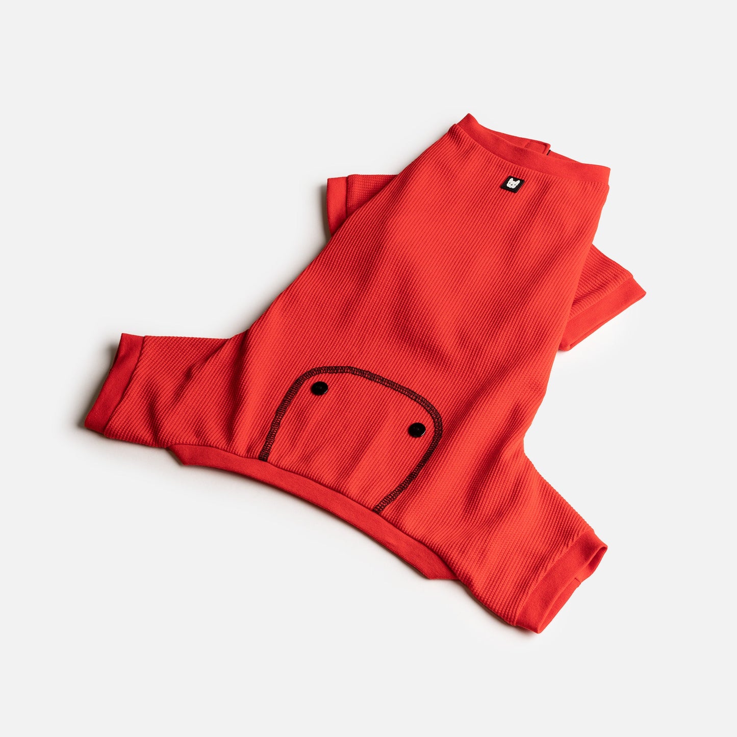 🔥 Thermal Dog Pajamas – Red, Cozy & Warm Ribbed Cotton Onesie