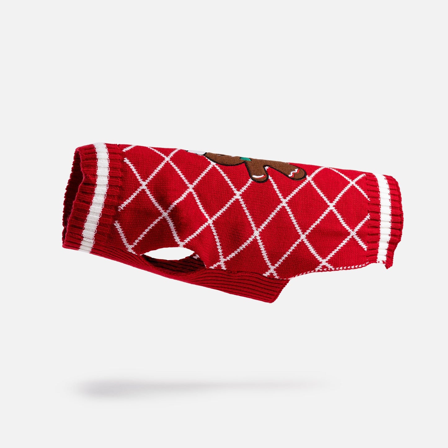 🎄 Ugly Christmas Dog Sweater – Gingerbread Festive Holiday Knit Pullover