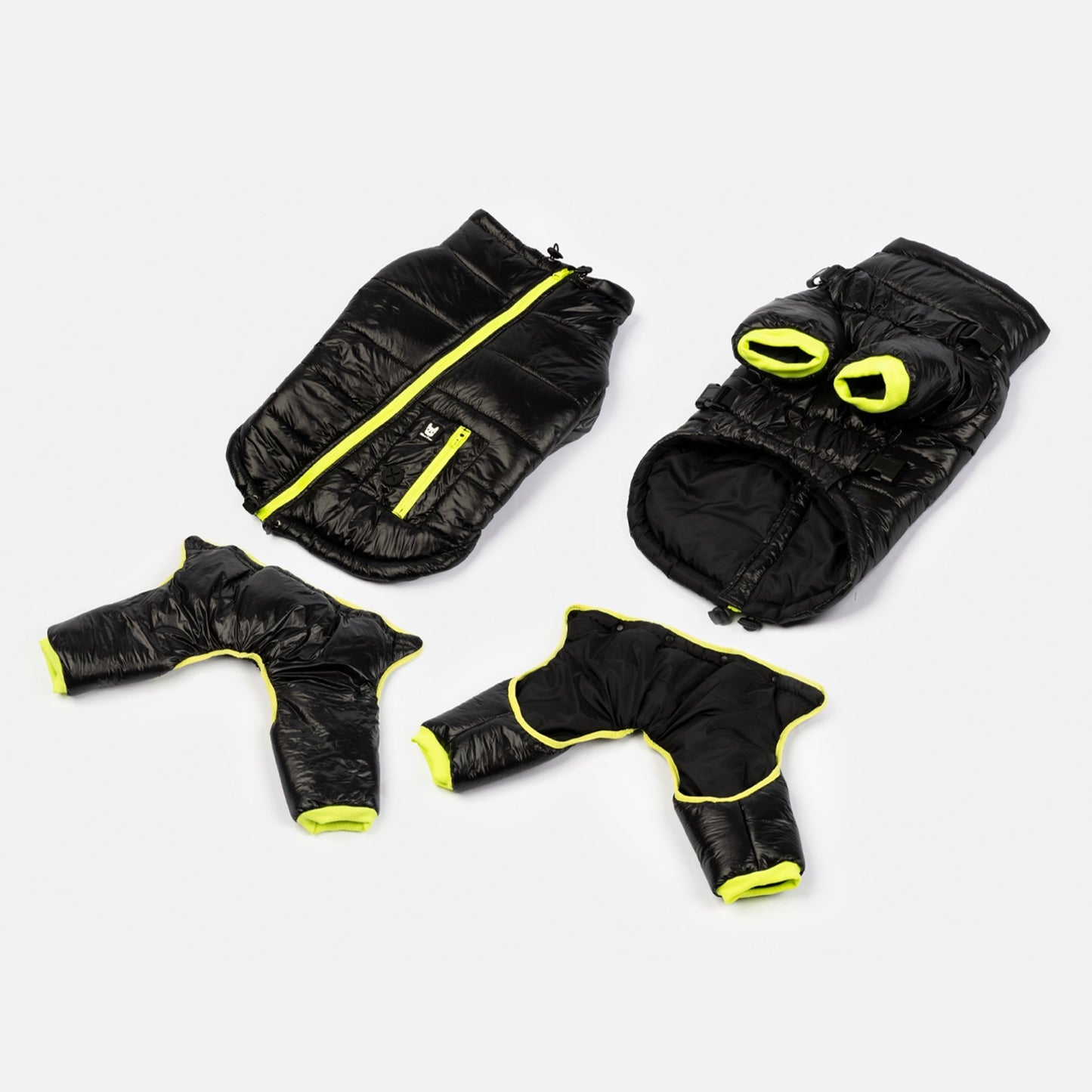 🖤 Whistler Full Body Dog Snowsuit - Black | Waterproof Winter Protection with Removable Pants