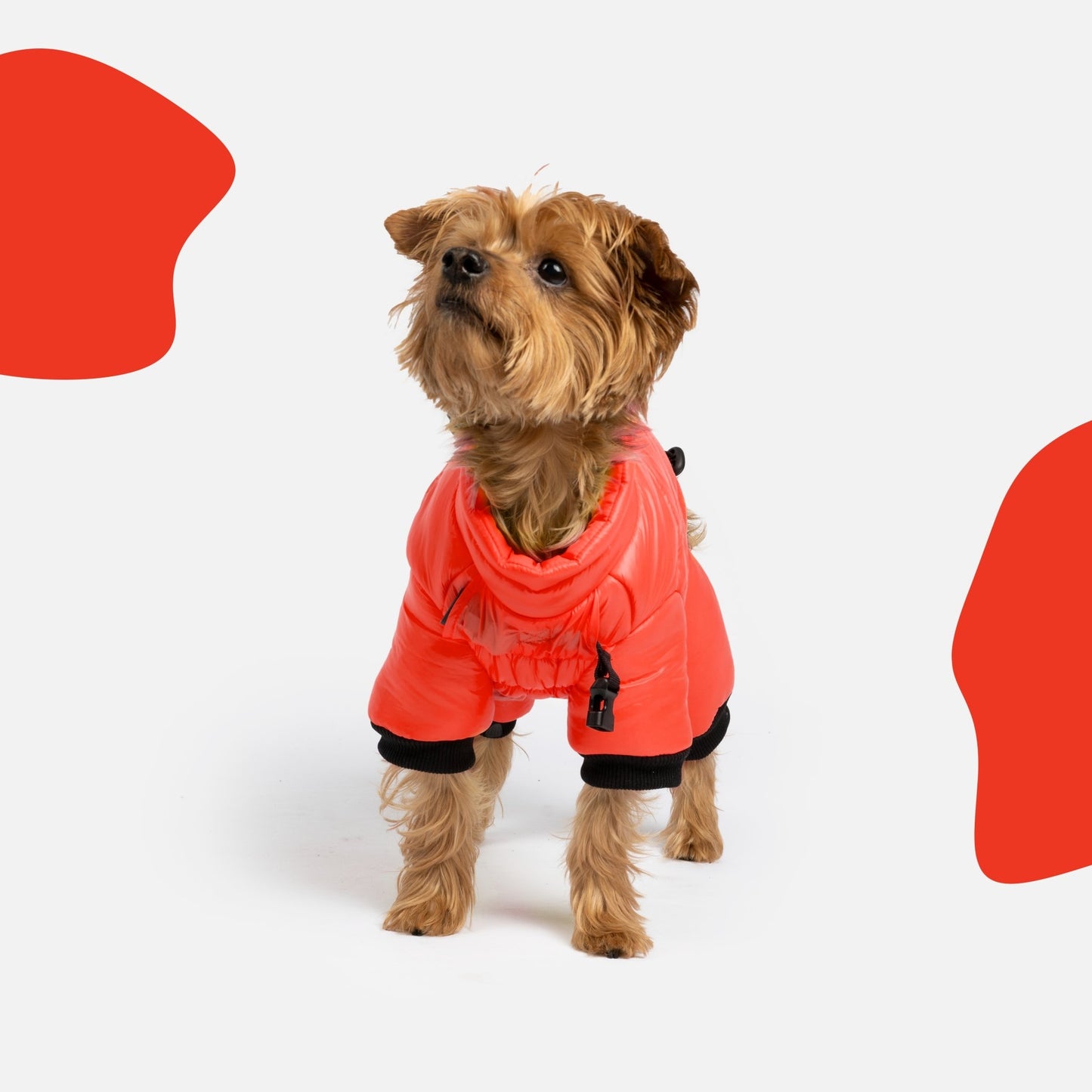Whistler Full Body Dog Snowsuit - Red