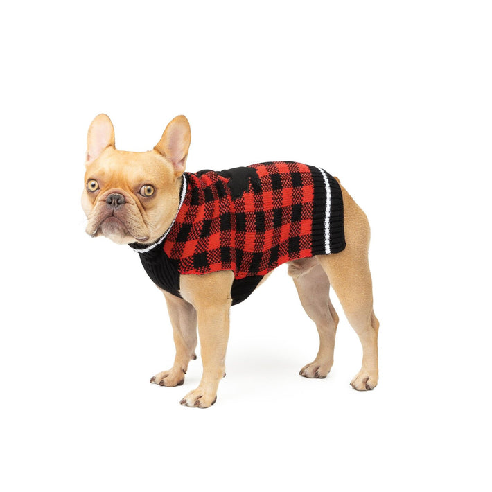 Maple Leaf Plaid Dog Sweater