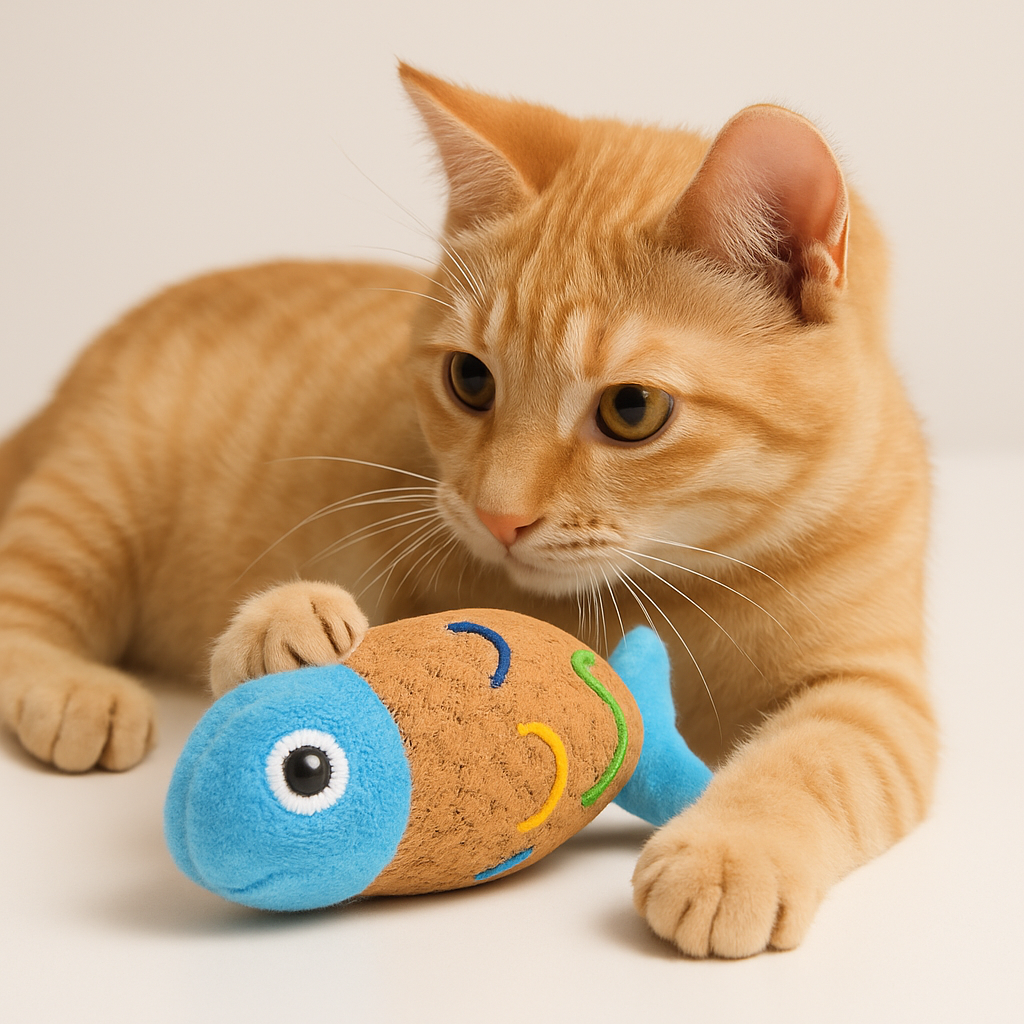 Blue Fish Cat Toy