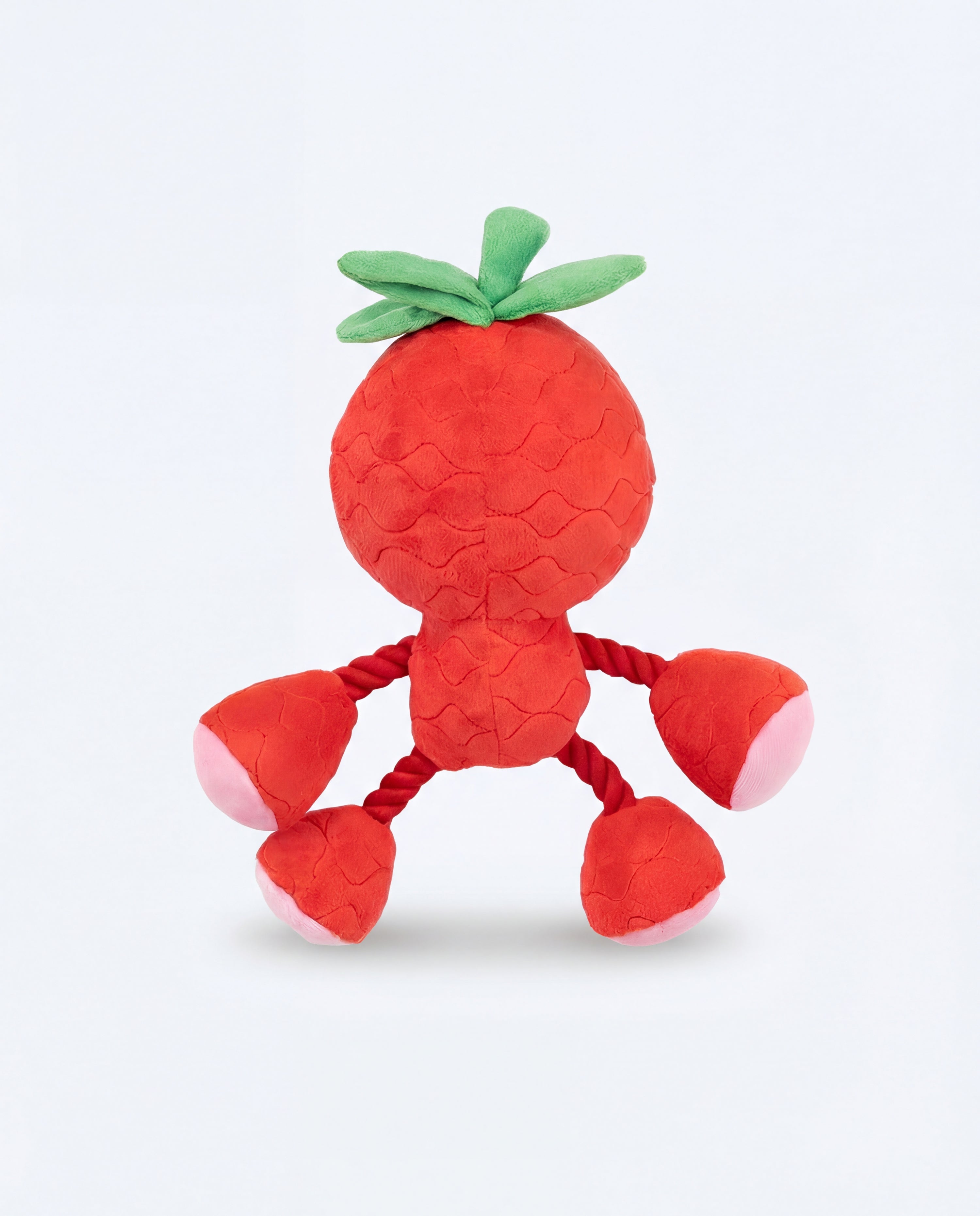 Ropez Rope Body Fruit Friends  Dog Toy - Red