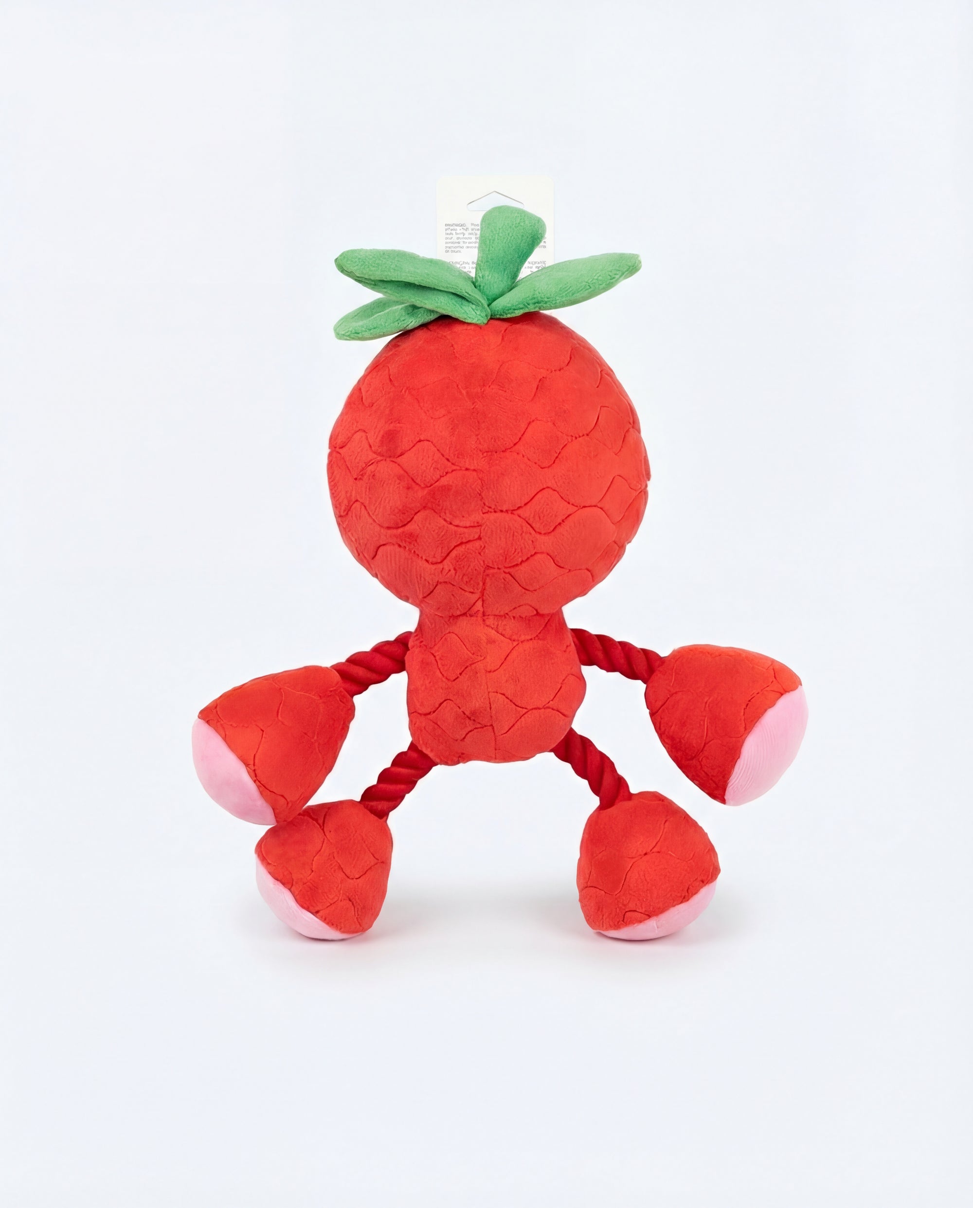 Ropez Rope Body Fruit Friends  Dog Toy - Red