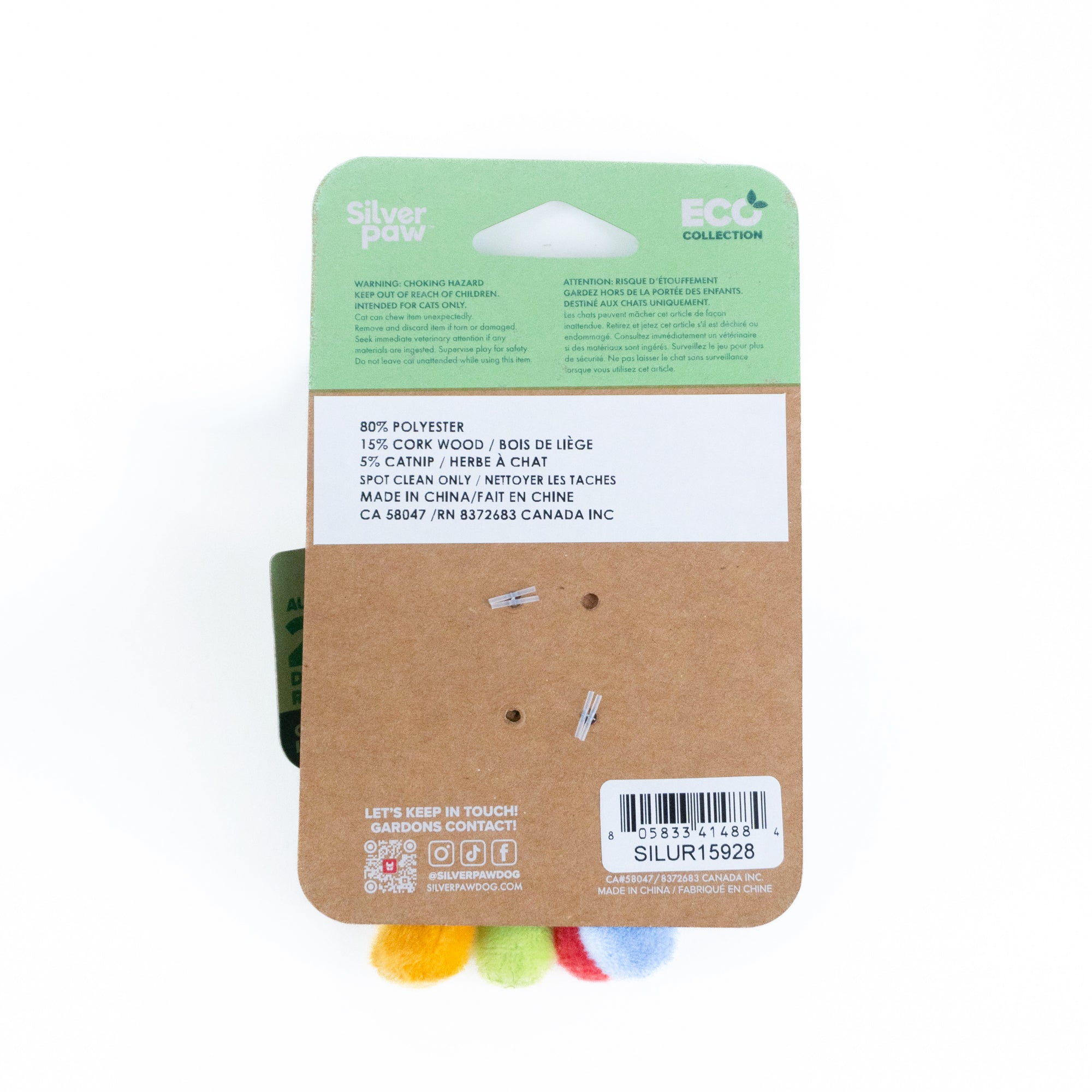 Multi Colored Cat Cork Toy