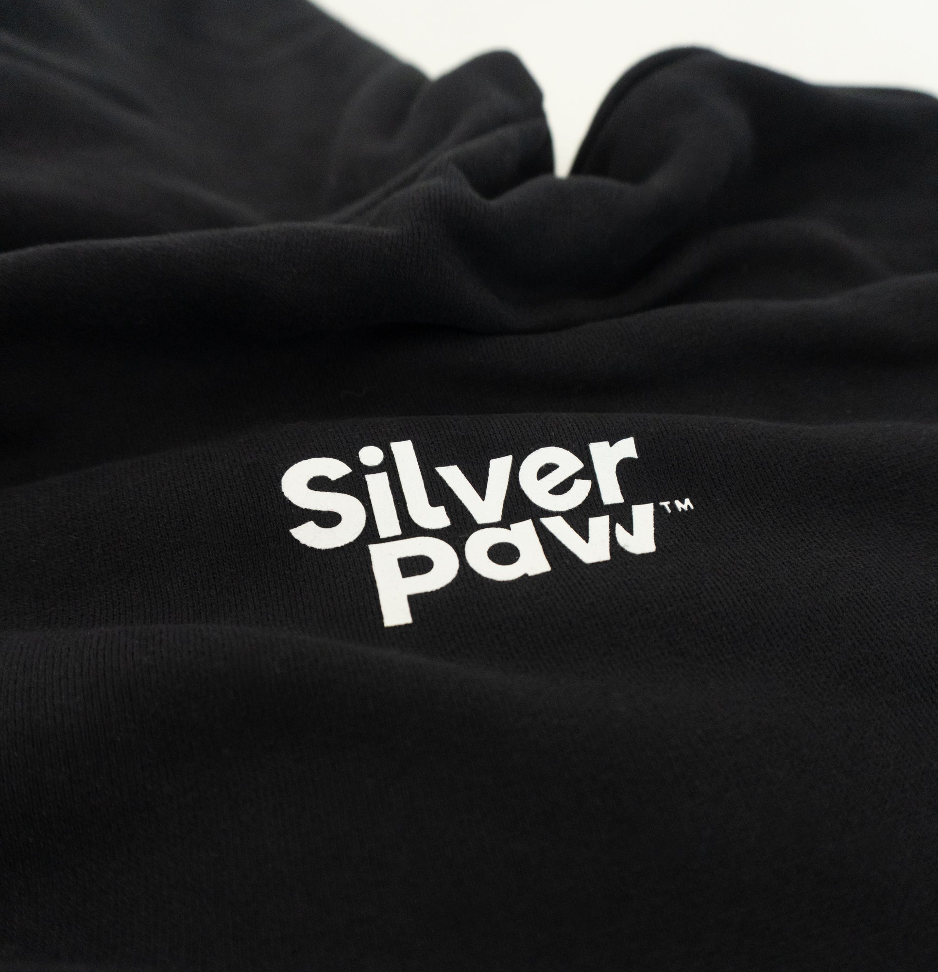 Silver Paw Unisex Human Hoodie, Black