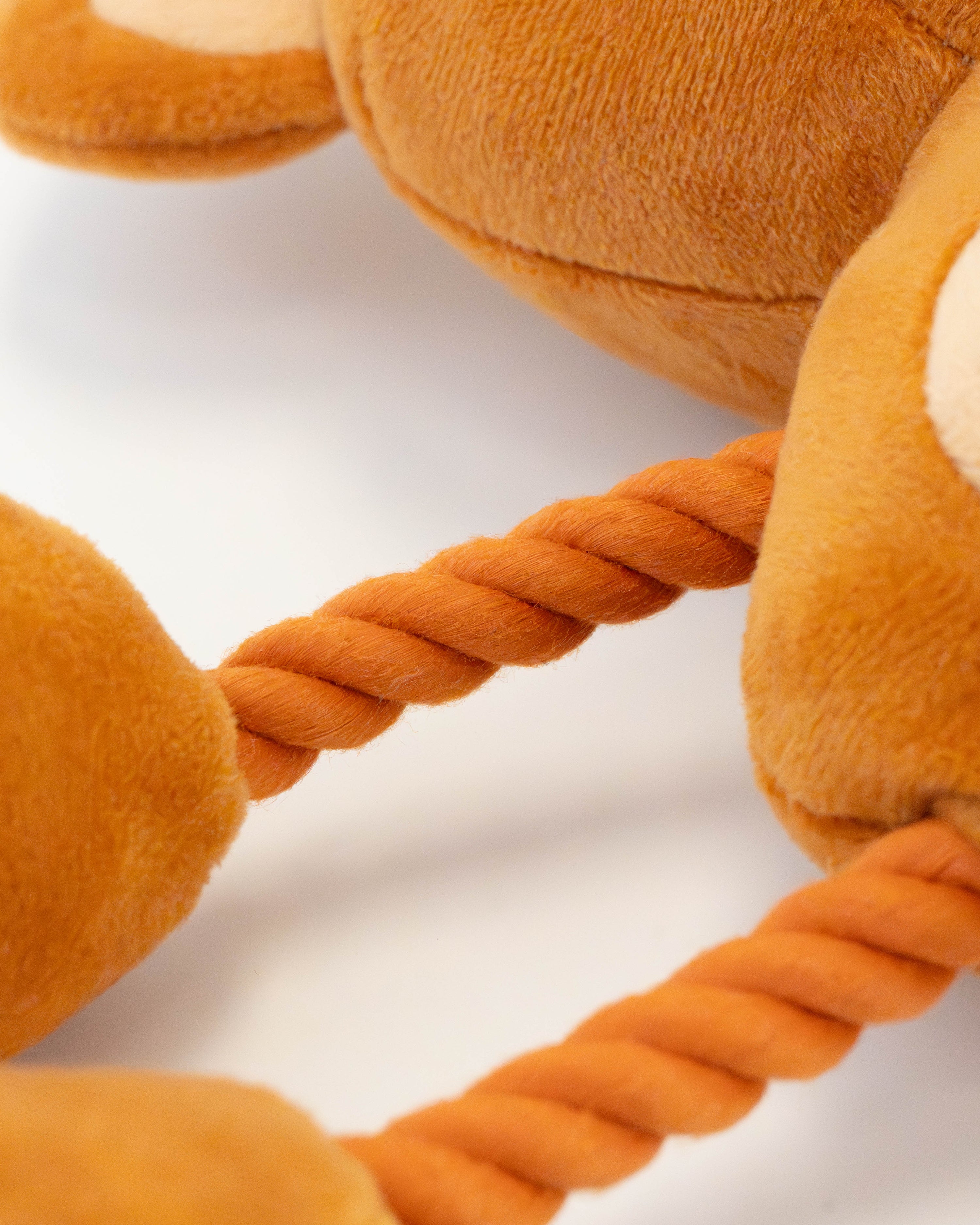 Ropez - Rope Body Big Head Jungle Friends  Dog Toy - Monkey