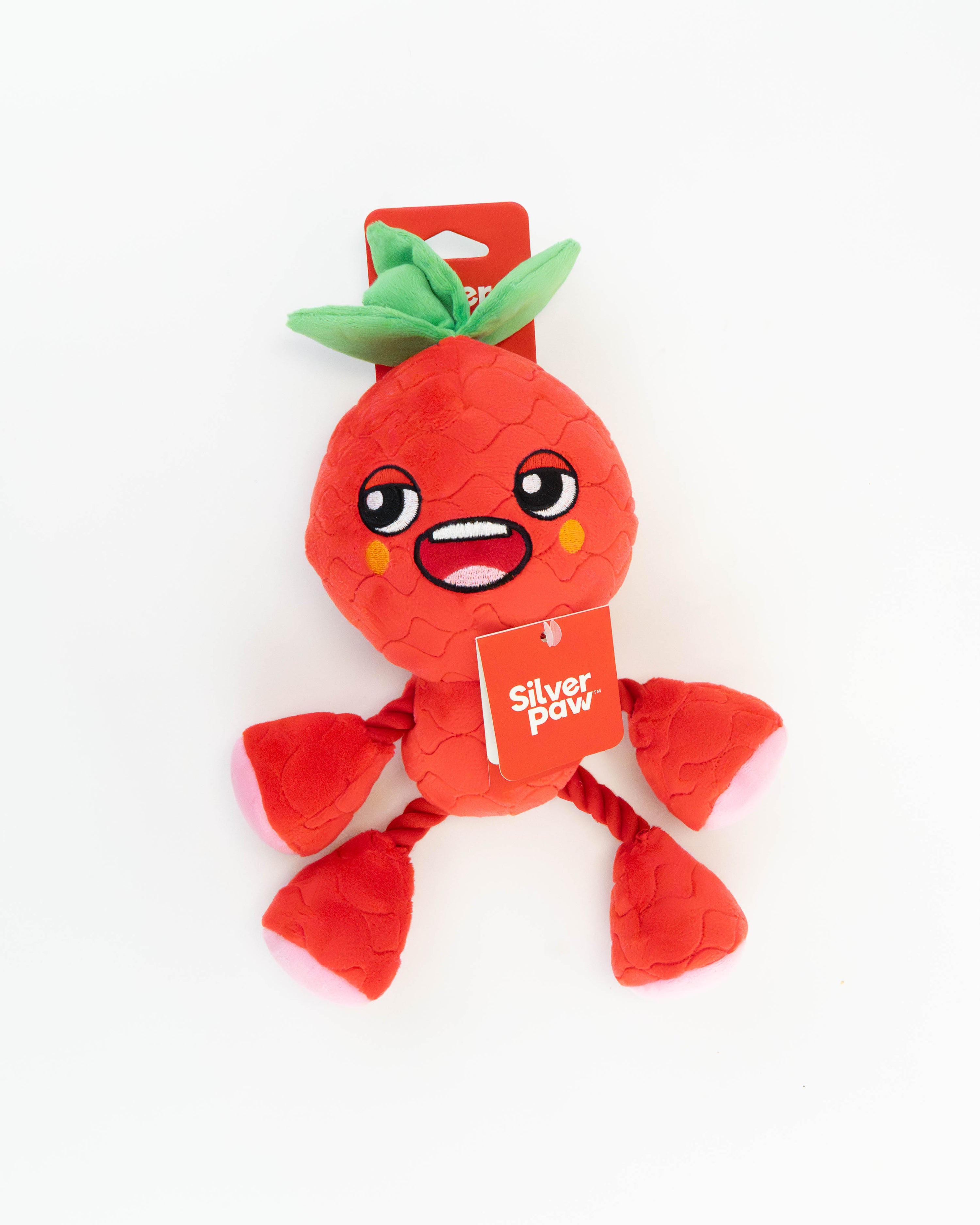 Ropez Rope Body Fruit Friends  Dog Toy - Red
