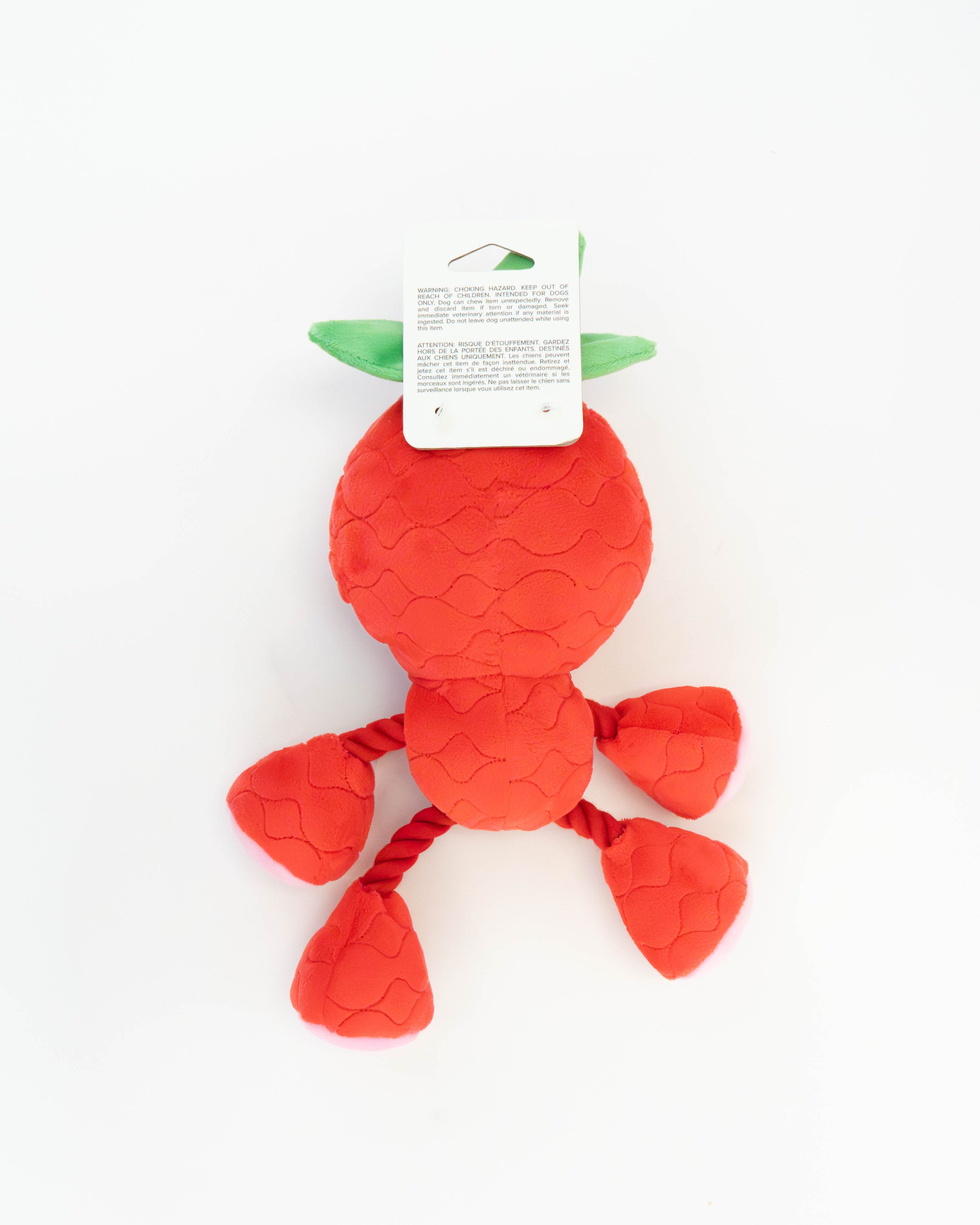 Ropez Rope Body Fruit Friends  Dog Toy - Red