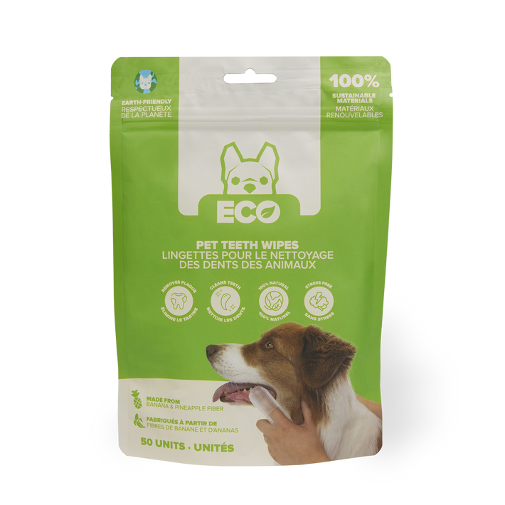 Eco Pet Teeth Wipes from Pineapple and Banana Fiber