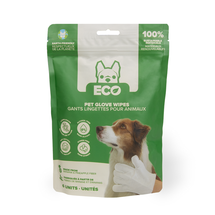 Eco Pet Glove Wipes from Pineapple and Banana Fiber
