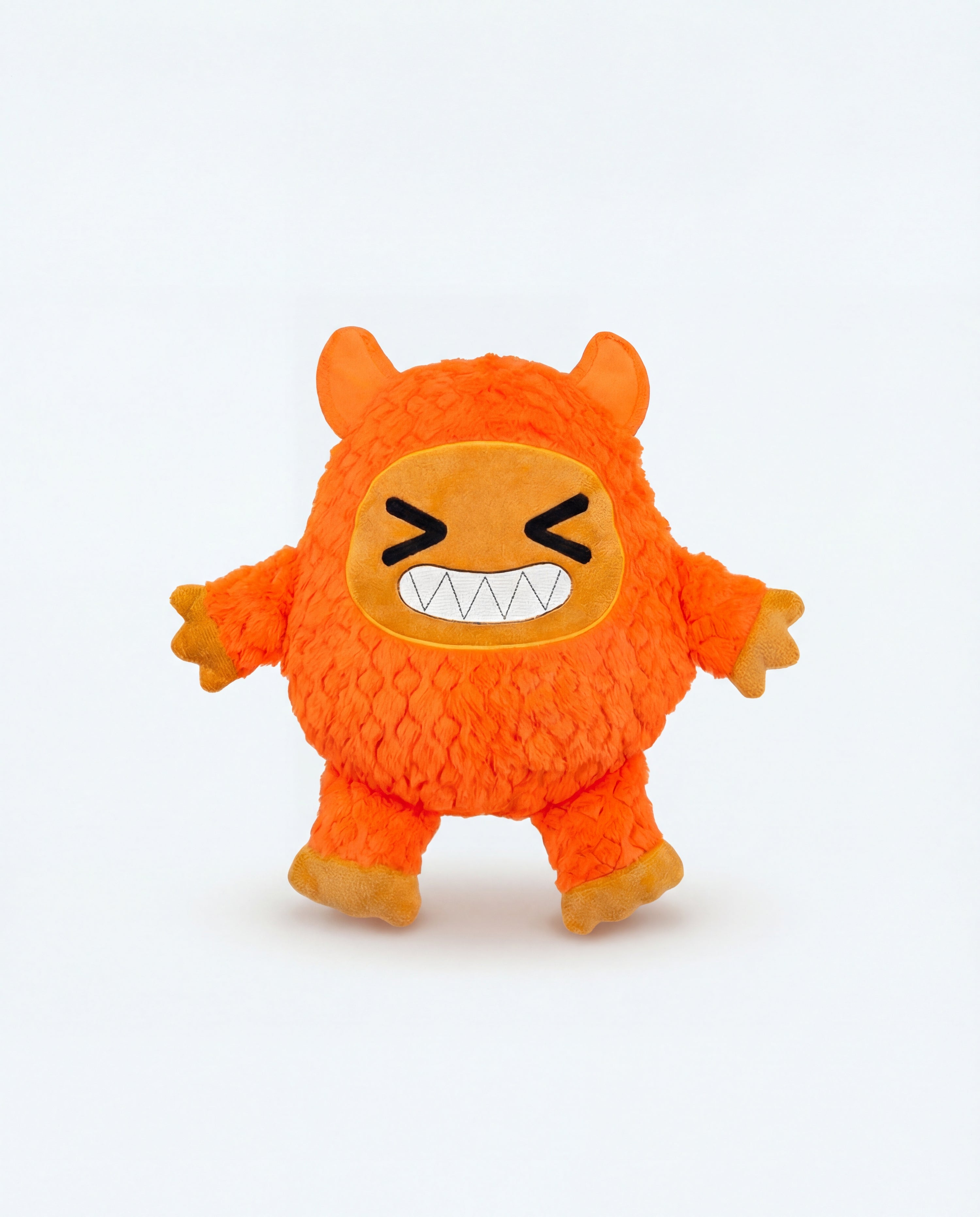 Seemz Heavy Duty Stitched Monster Friend Dog Toy Large - Orange