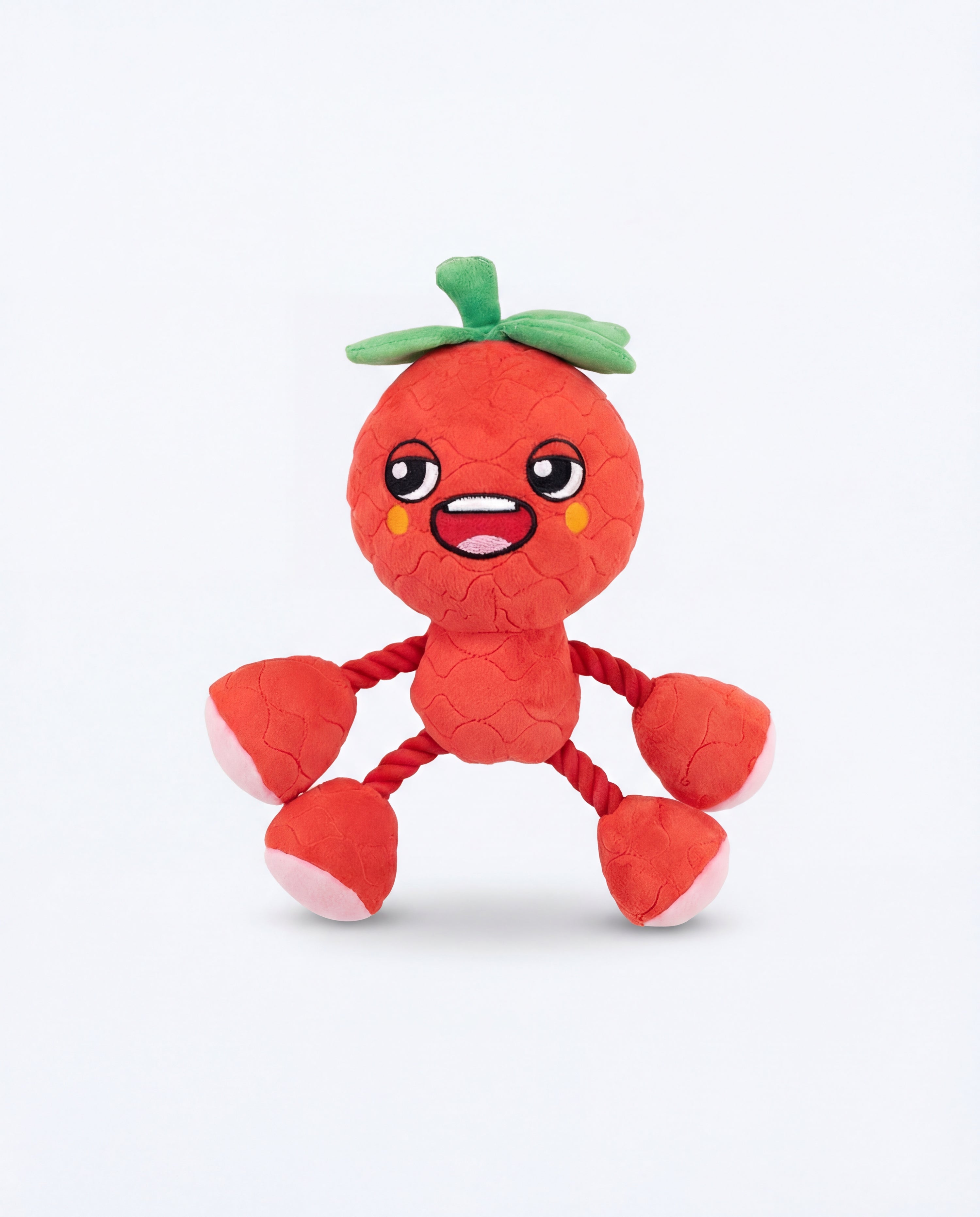 Ropez Rope Body Fruit Friends  Dog Toy - Red