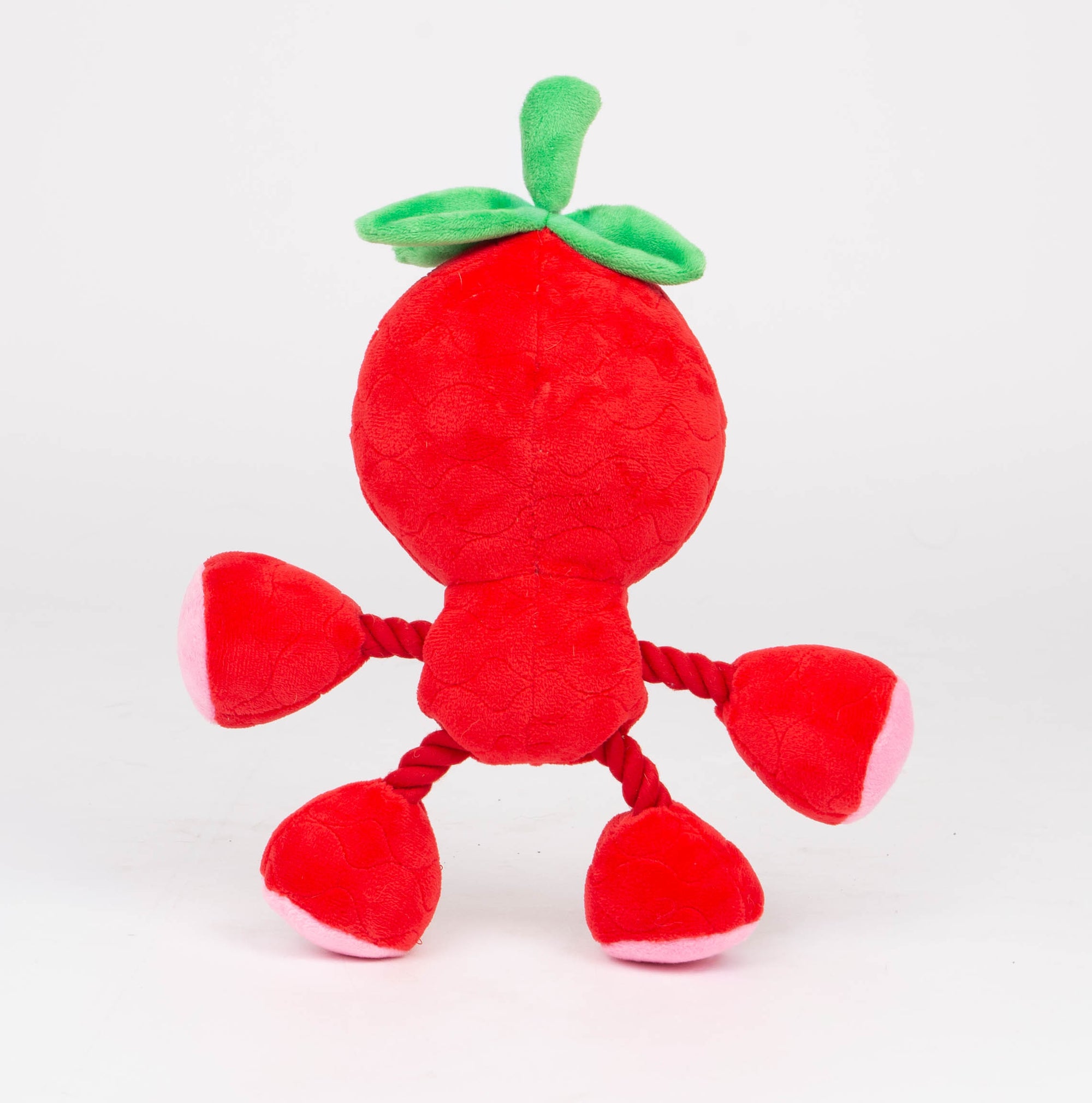 Ropez Rope Body Fruit Friends  Dog Toy - Red