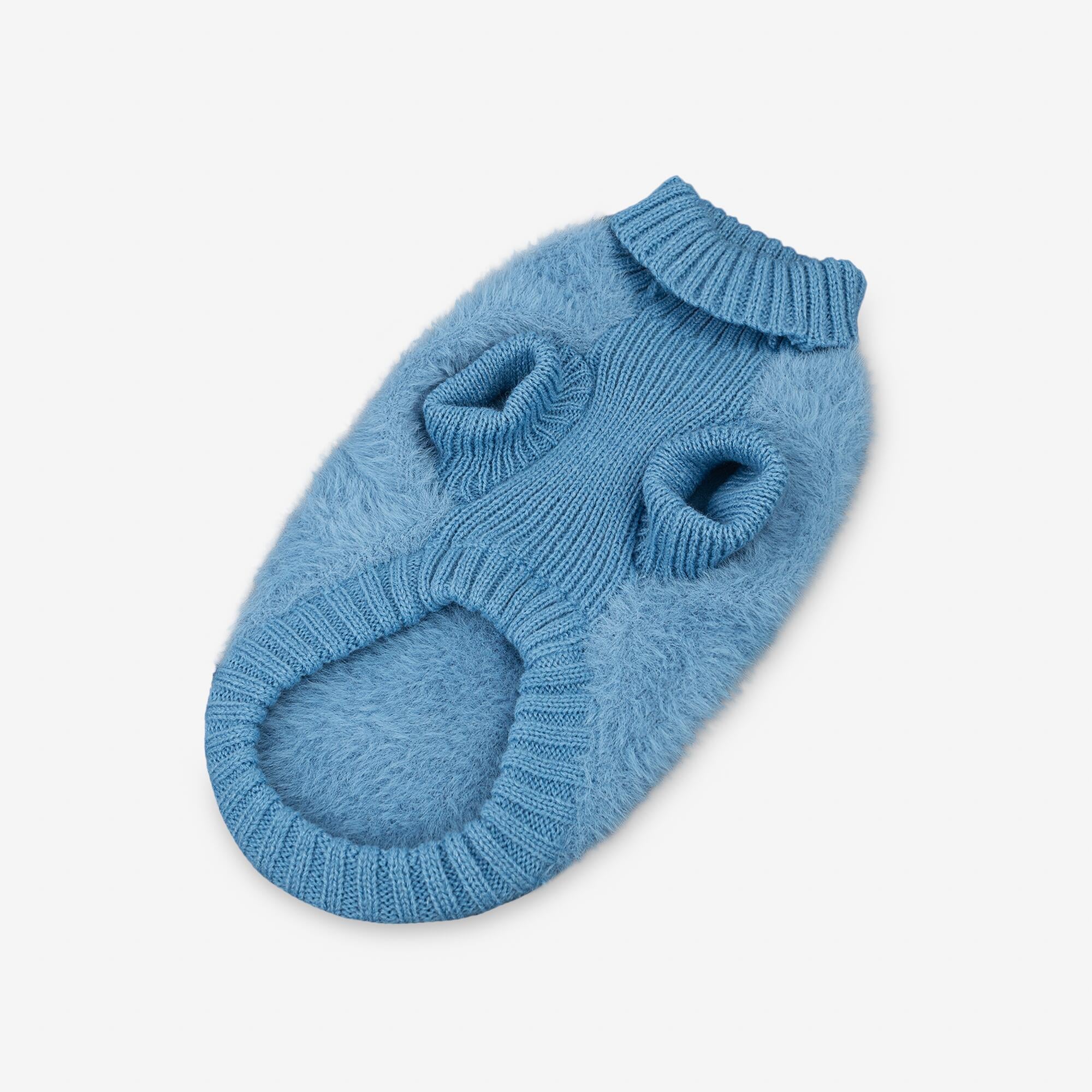 Nora Fashion Knit Dog Jacket  Cozy, Stylish Winter Coat for Dogs | Blue & Lilac