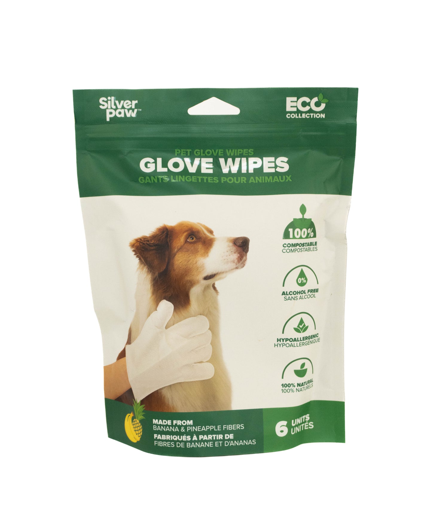 Eco Pet Glove Wipes from Pineapple and Banana Fiber