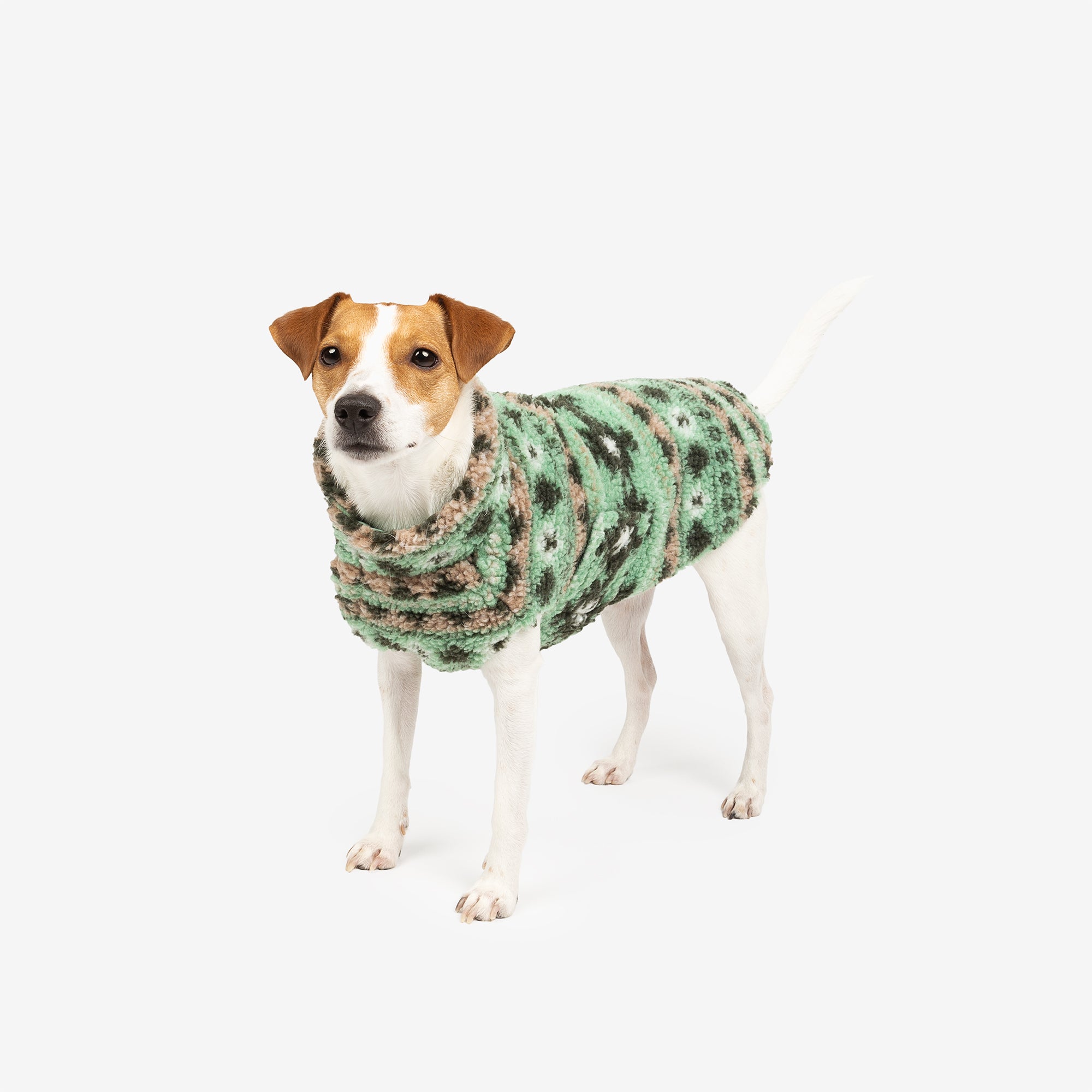 Veste réversible Nell Aztec Sherpa Sage pour chien – Veste confortable, élégante et ajustable pour chien