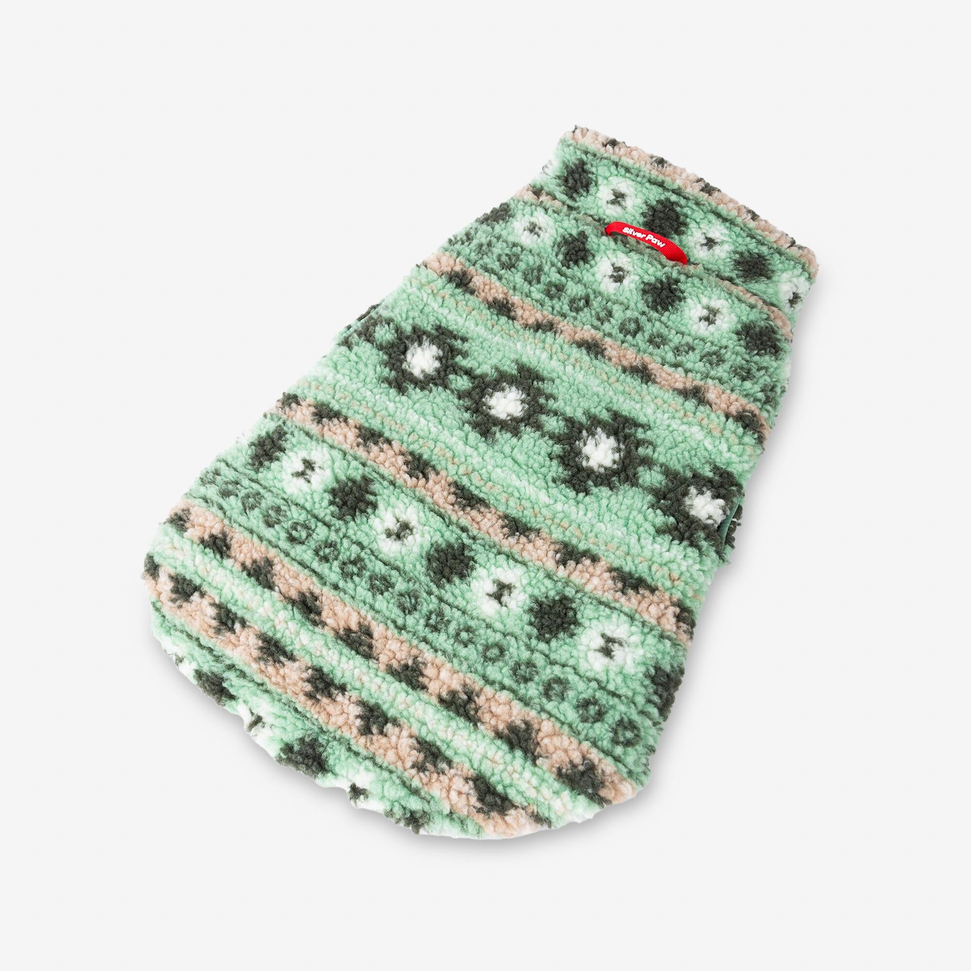 Veste réversible Nell Aztec Sherpa Sage pour chien – Veste confortable, élégante et ajustable pour chien