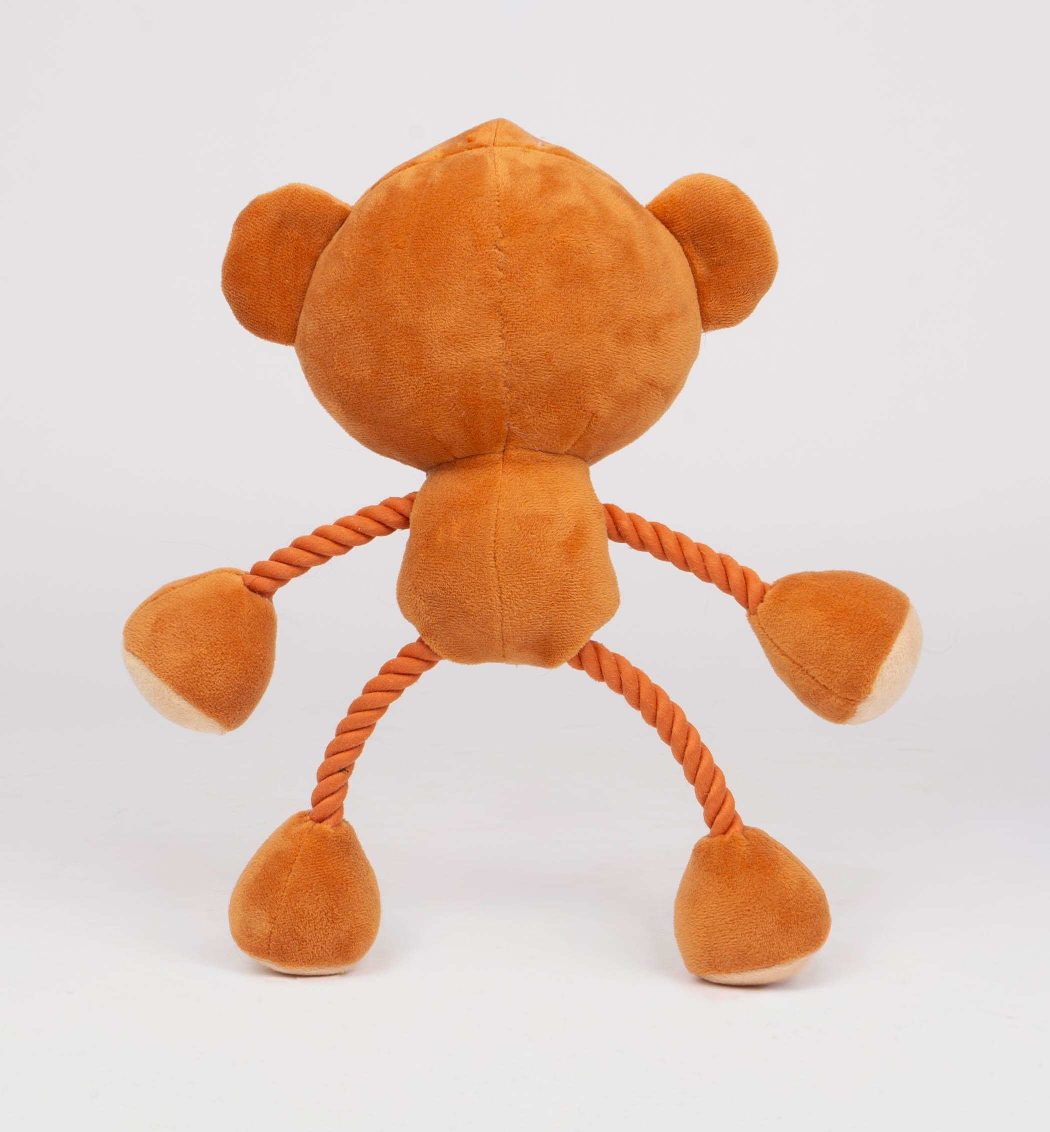 Ropez - Rope Body Big Head Jungle Friends  Dog Toy - Monkey