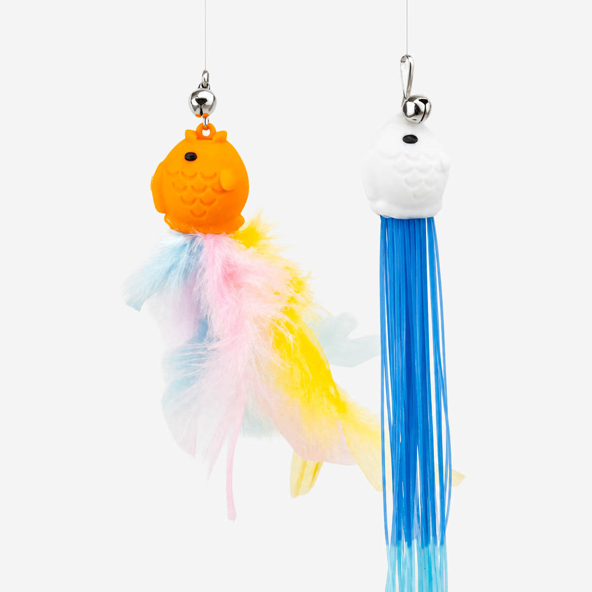 Silliez Silicone Feather Fish Refill (2-Pack) – Silver Paw