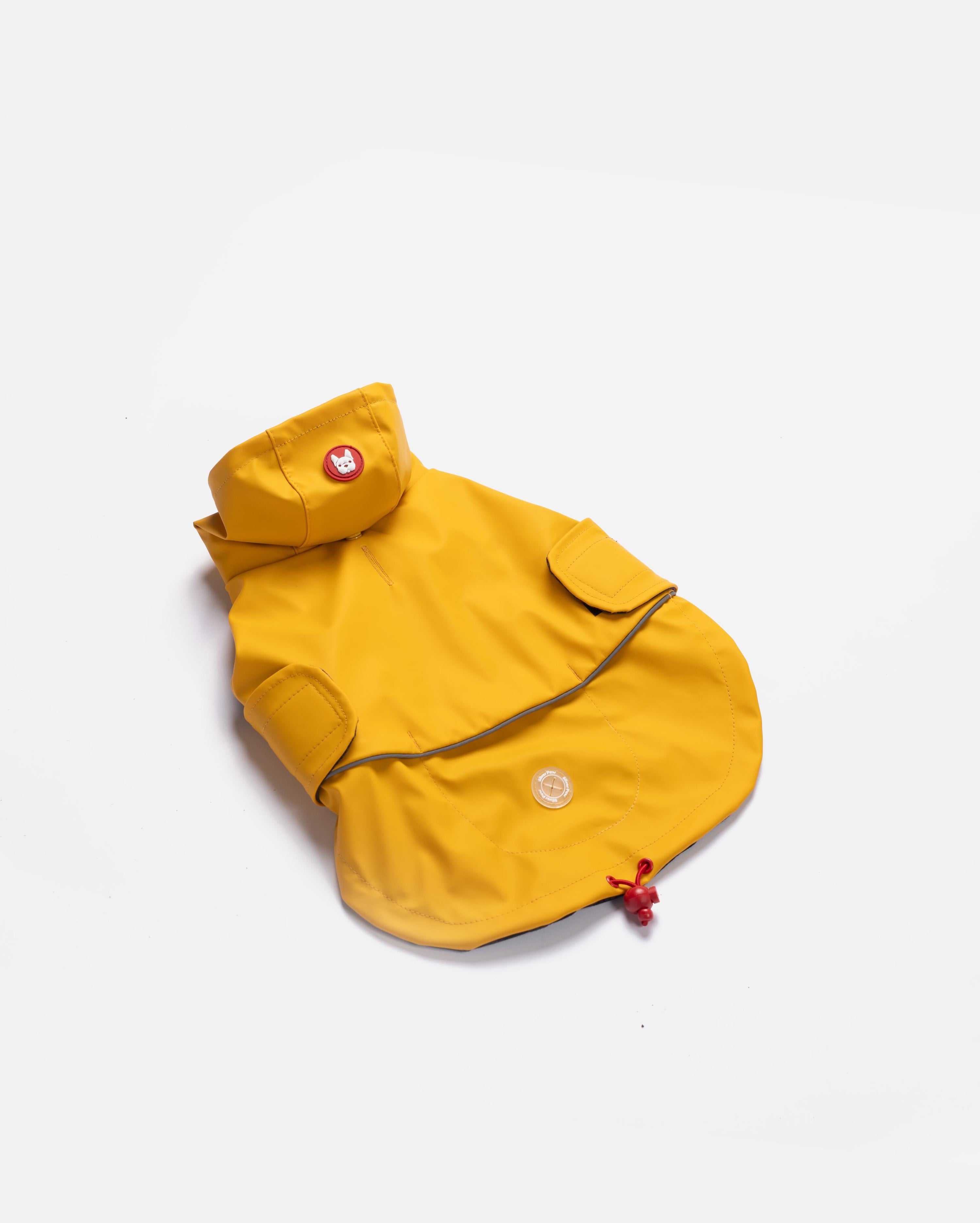 Aden 2.0 Dog Raincoat Yellow  Stylish, Waterproof, Adjustable, with Reflective Piping & Sun Alert Patch