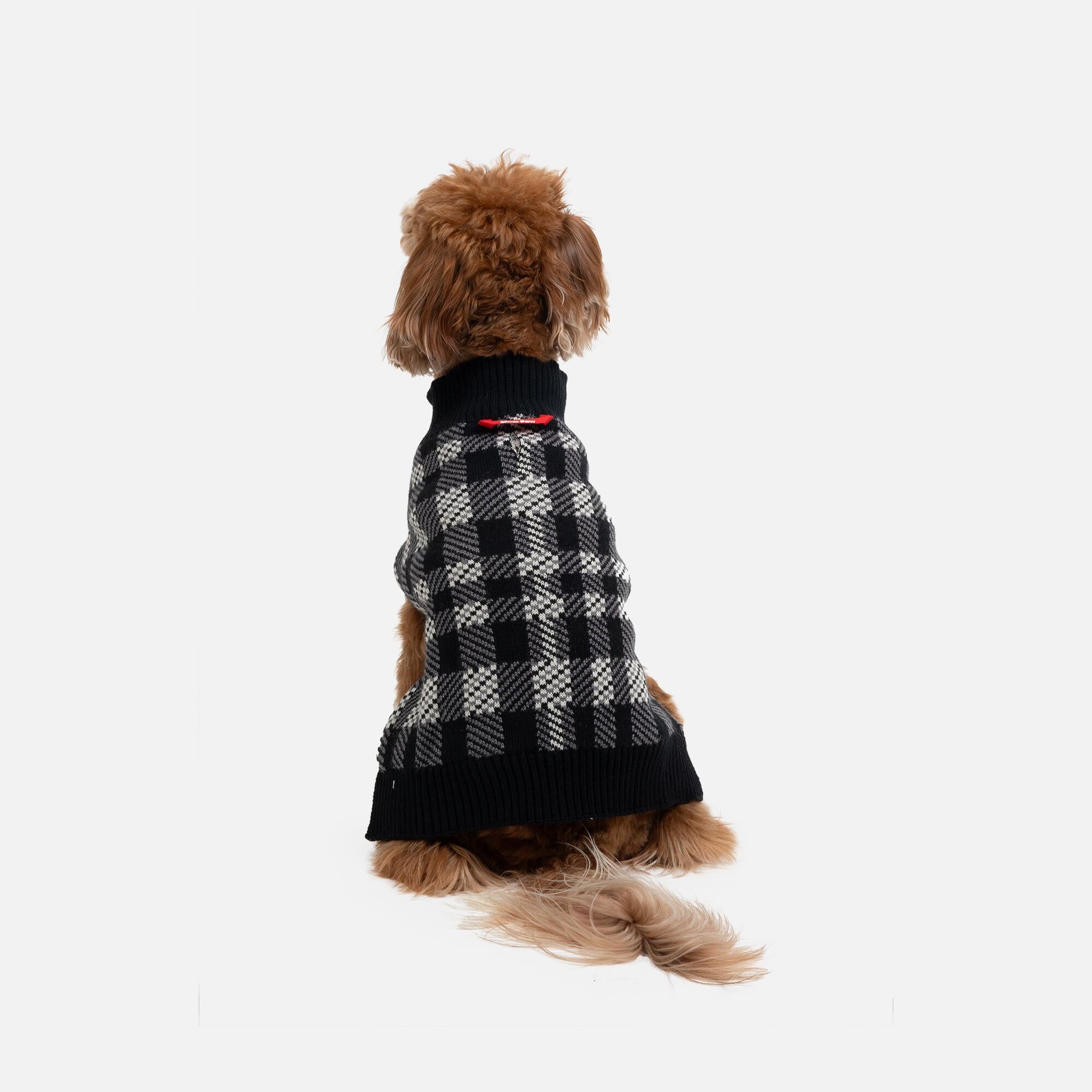 Theo Dog Sweater  Sherpa-Lined Plaid Design for Dogs | Warm, Comfortable & Stylish