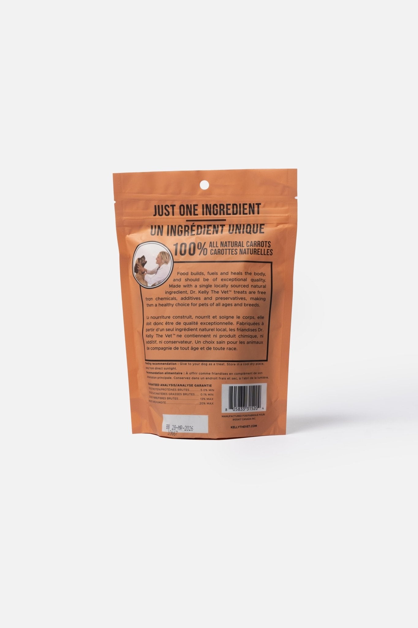 Dr. Kelly The Vet 100% Natural Dog Treats - Carrot - Silver Paw