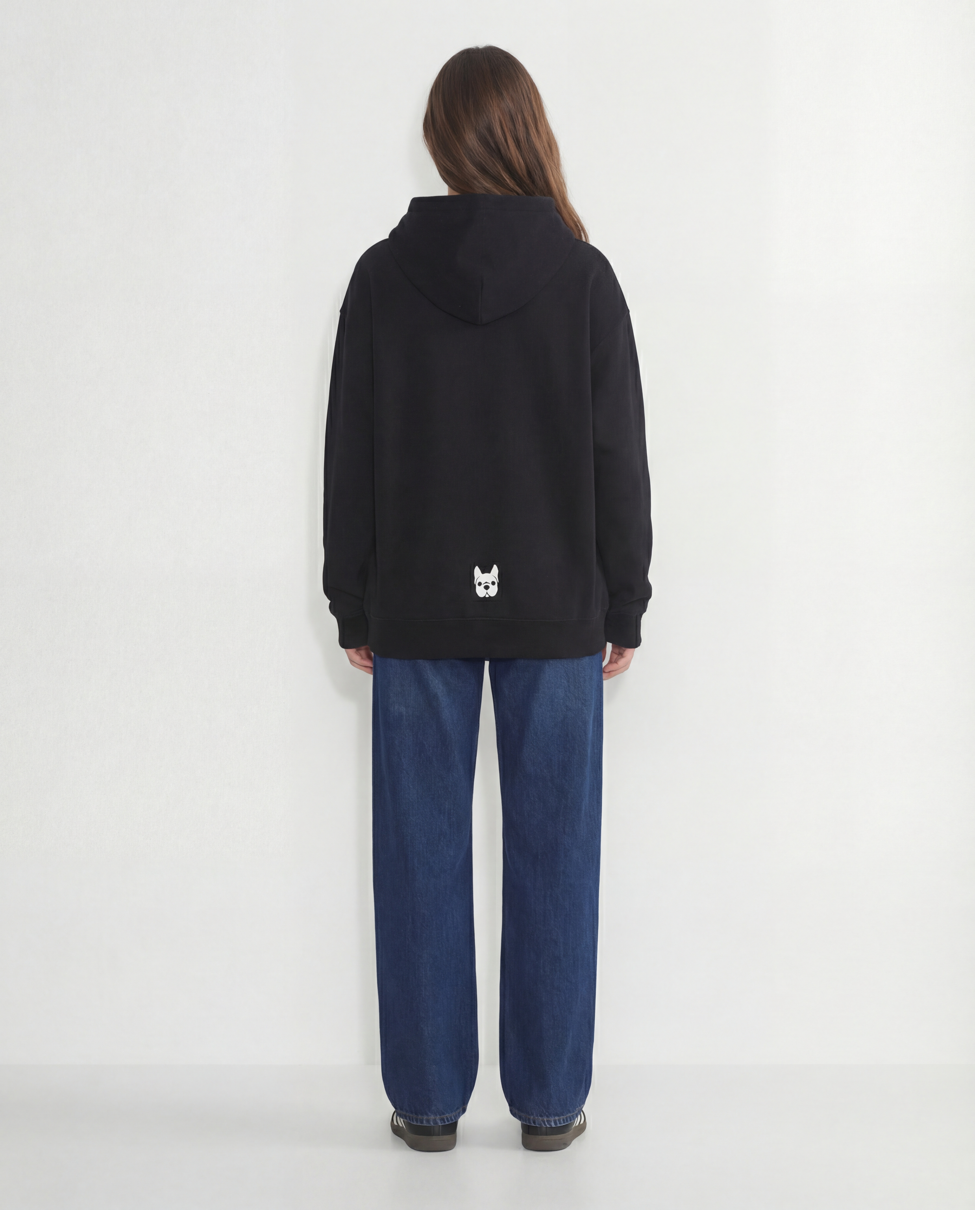 Silver Paw Unisex Human Hoodie, Black