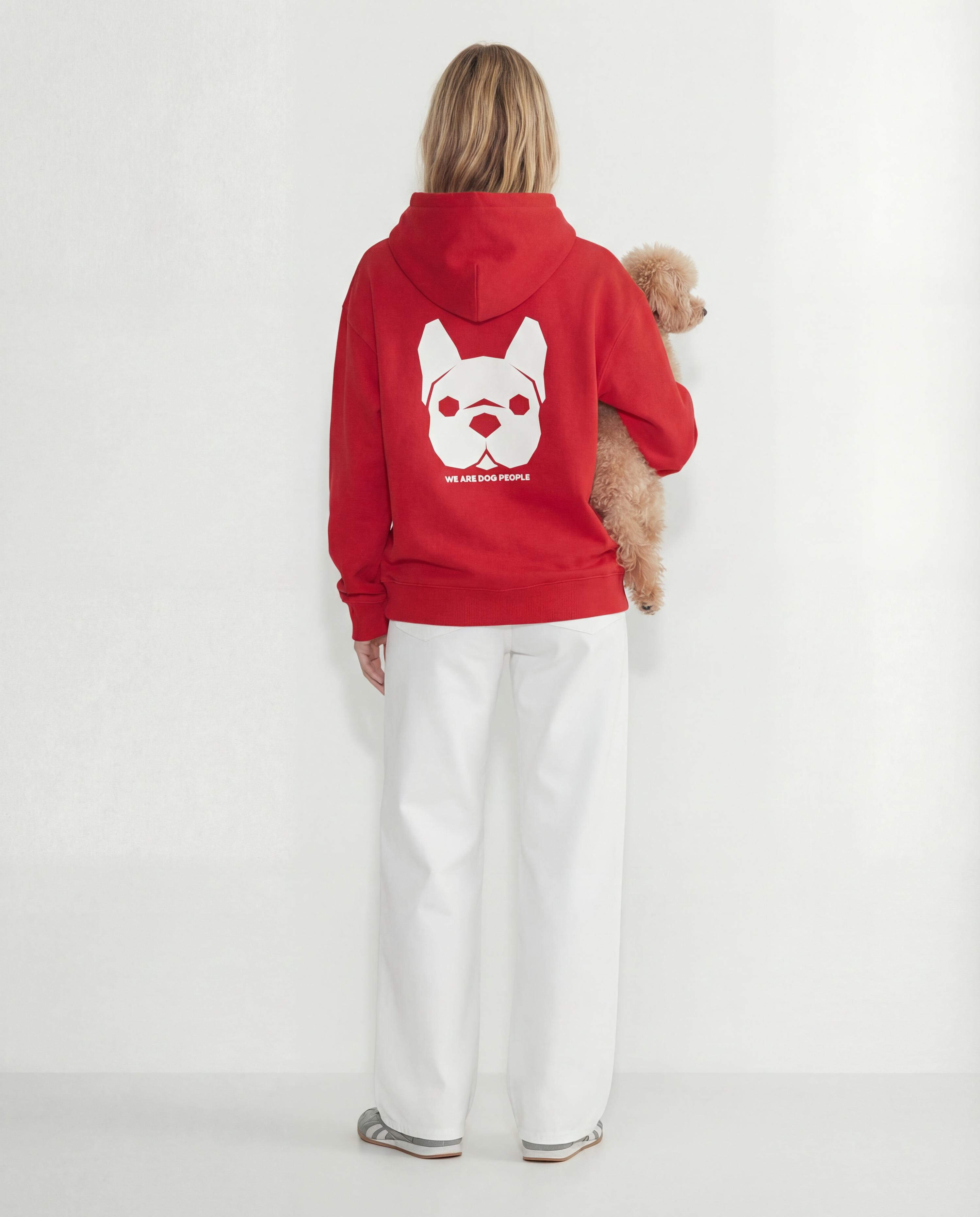 Silver Paw Unisex Human Hoodies, Red