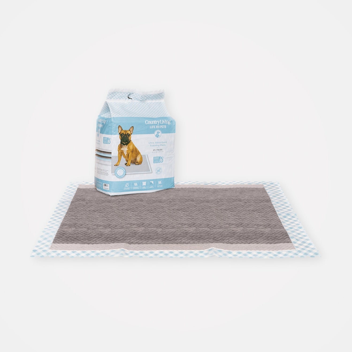 25 Bamboo Charcoal Dog Training Pads - Silver Paw