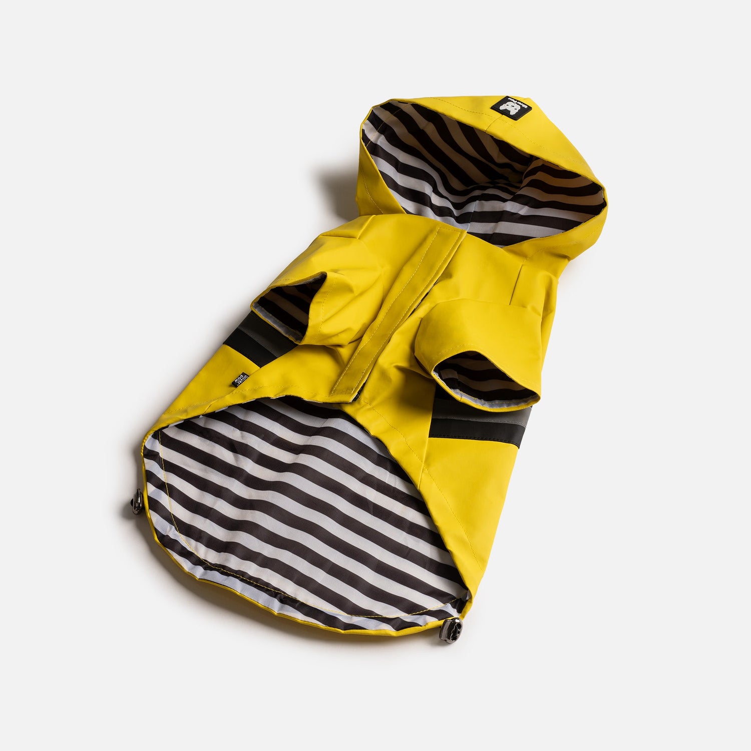 Aden Dog Raincoat - Yellow - Silver Paw