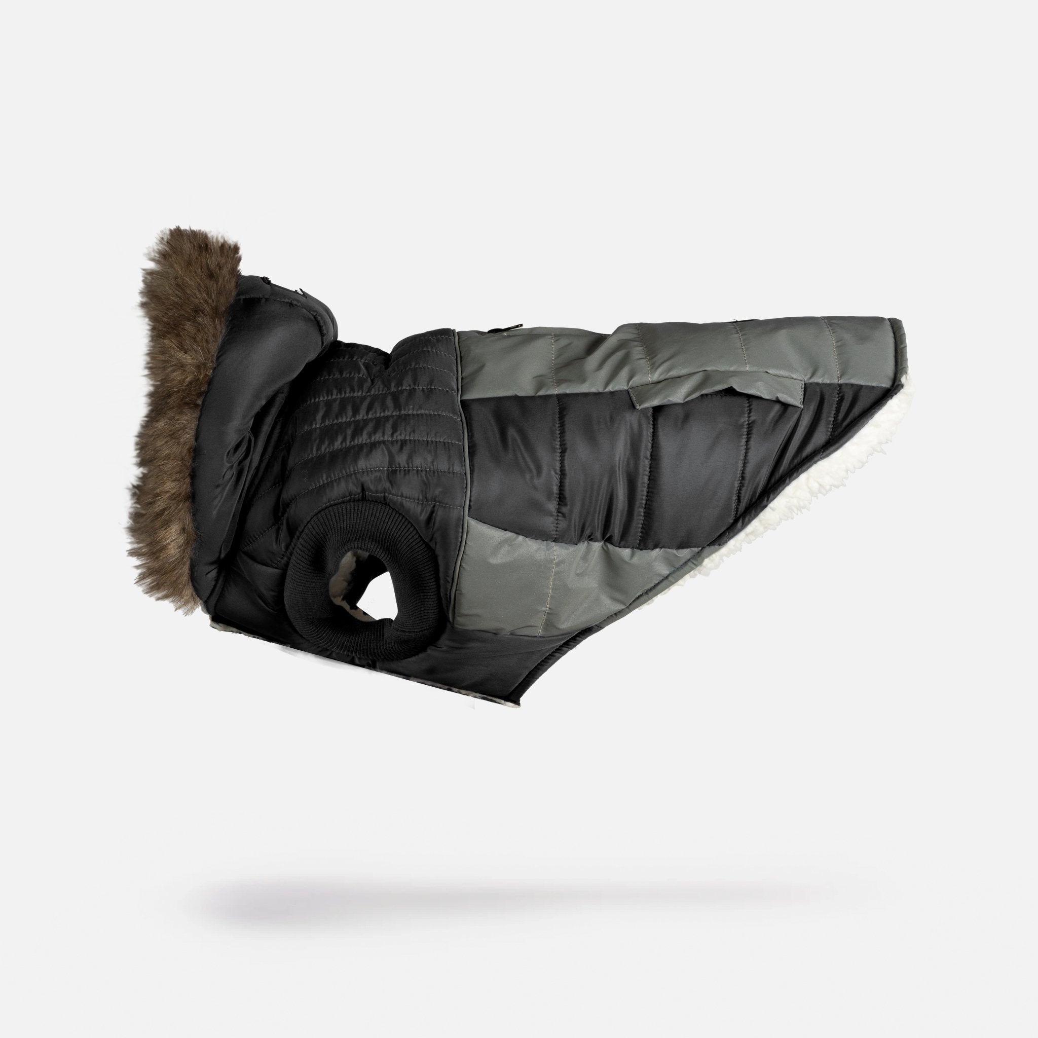 Bailey Dog Jacket - Black - Silver Paw