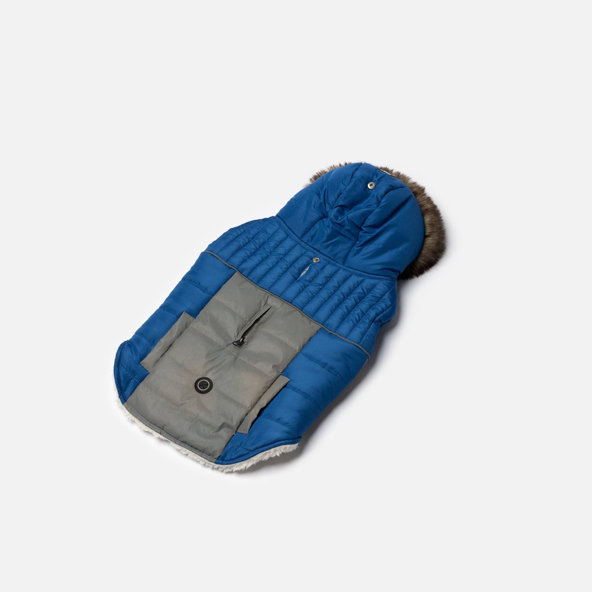 Bailey Dog Jacket - Blue - Silver Paw