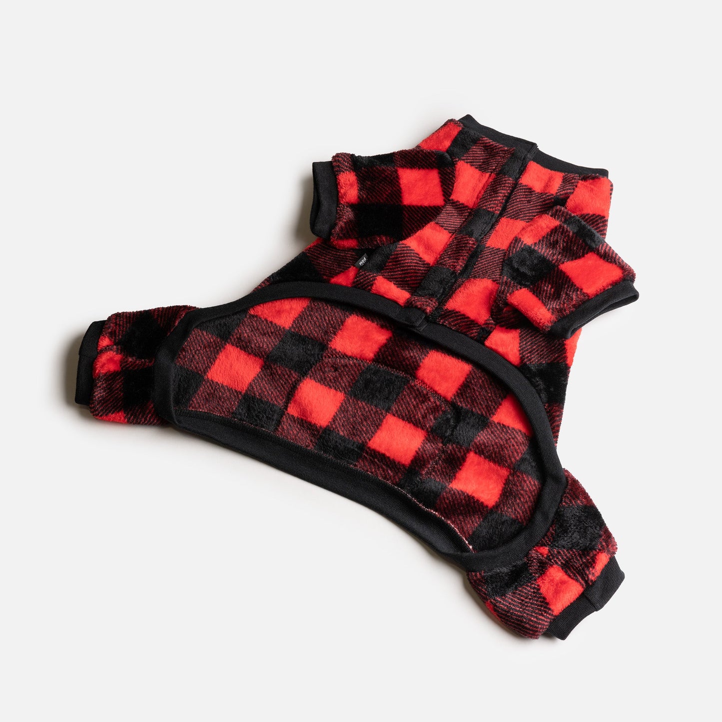 Buffalo Plaid Dog Pajama - Red - Silver Paw