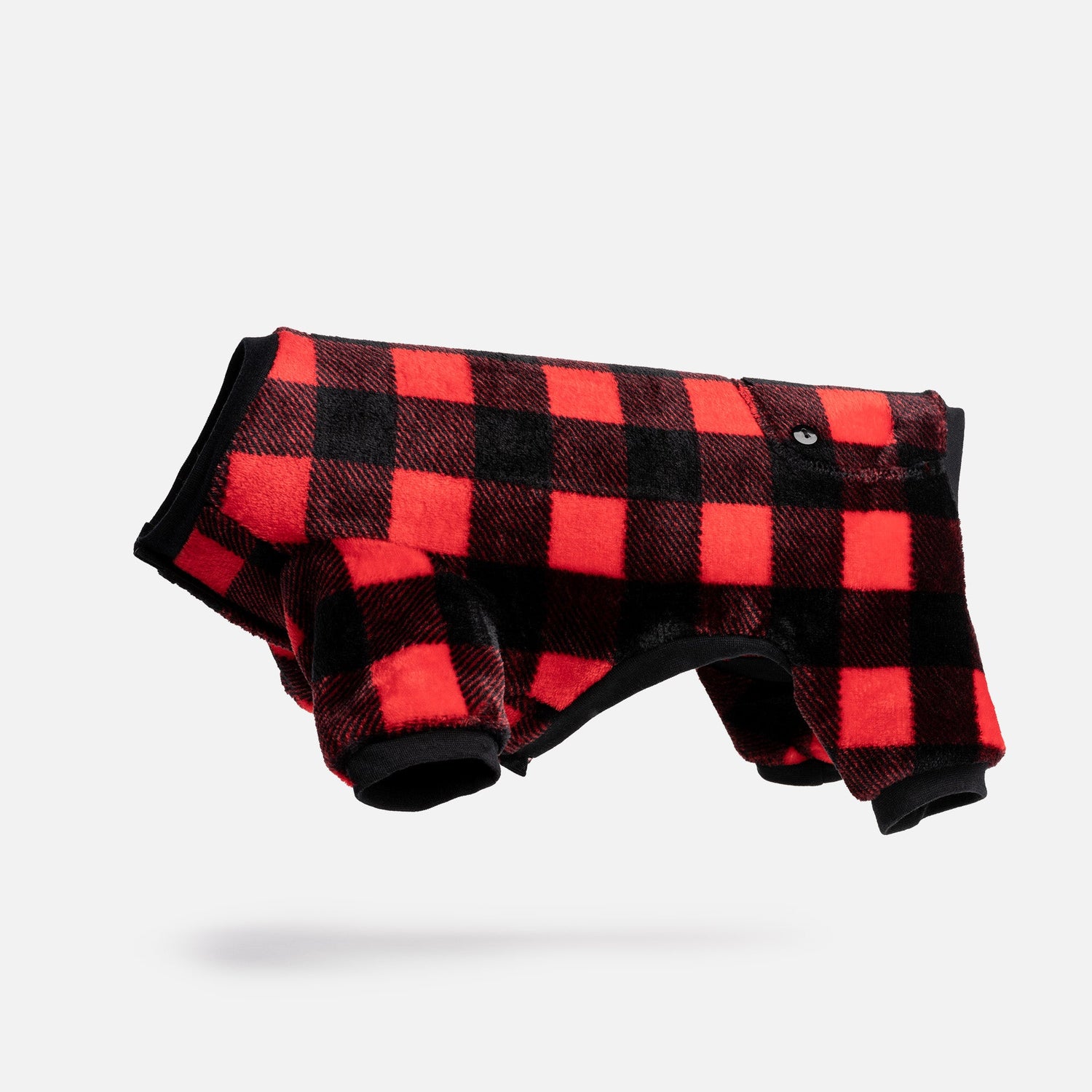 Buffalo Plaid Dog Pajama - Red - Silver Paw
