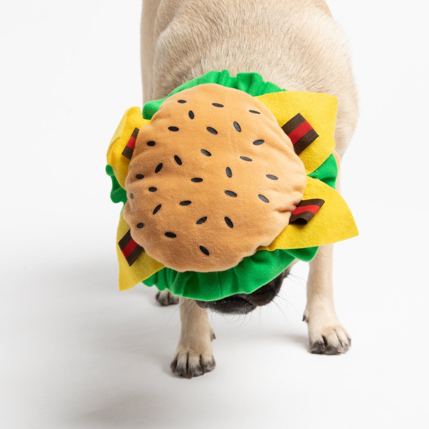 Burger Wig Dog Costume - Silver Paw