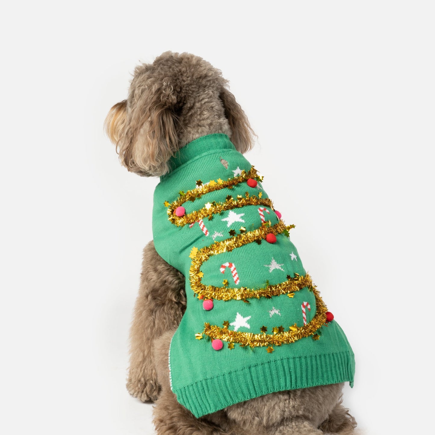Christmas Dog Sweater - Silver Paw