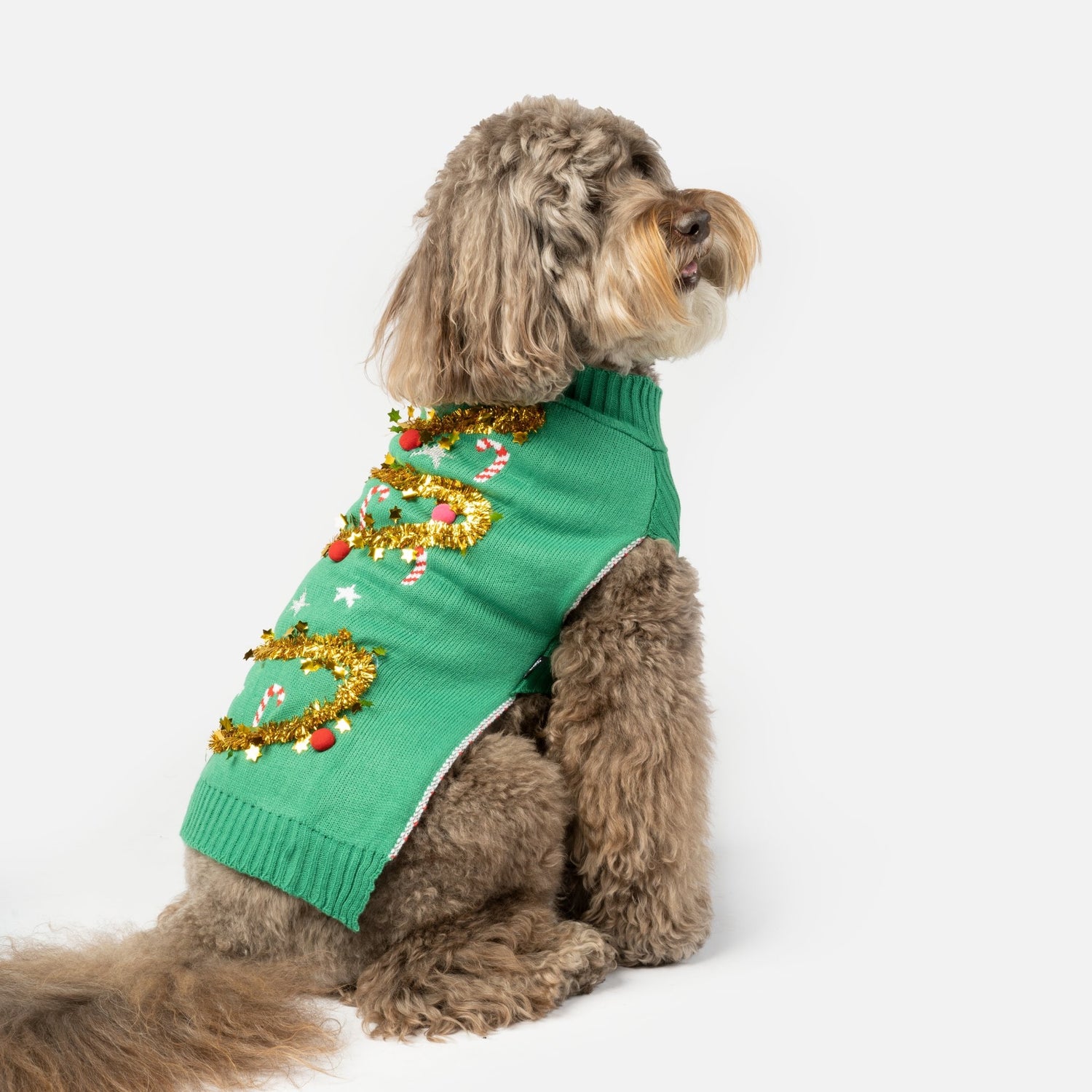 Christmas Dog Sweater - Silver Paw