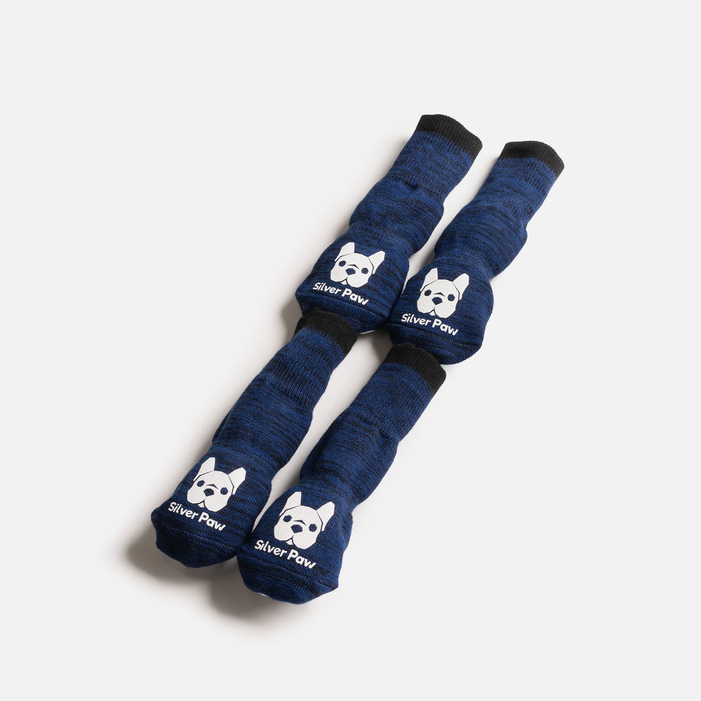 Compression Dog Socks - Blue - Silver Paw